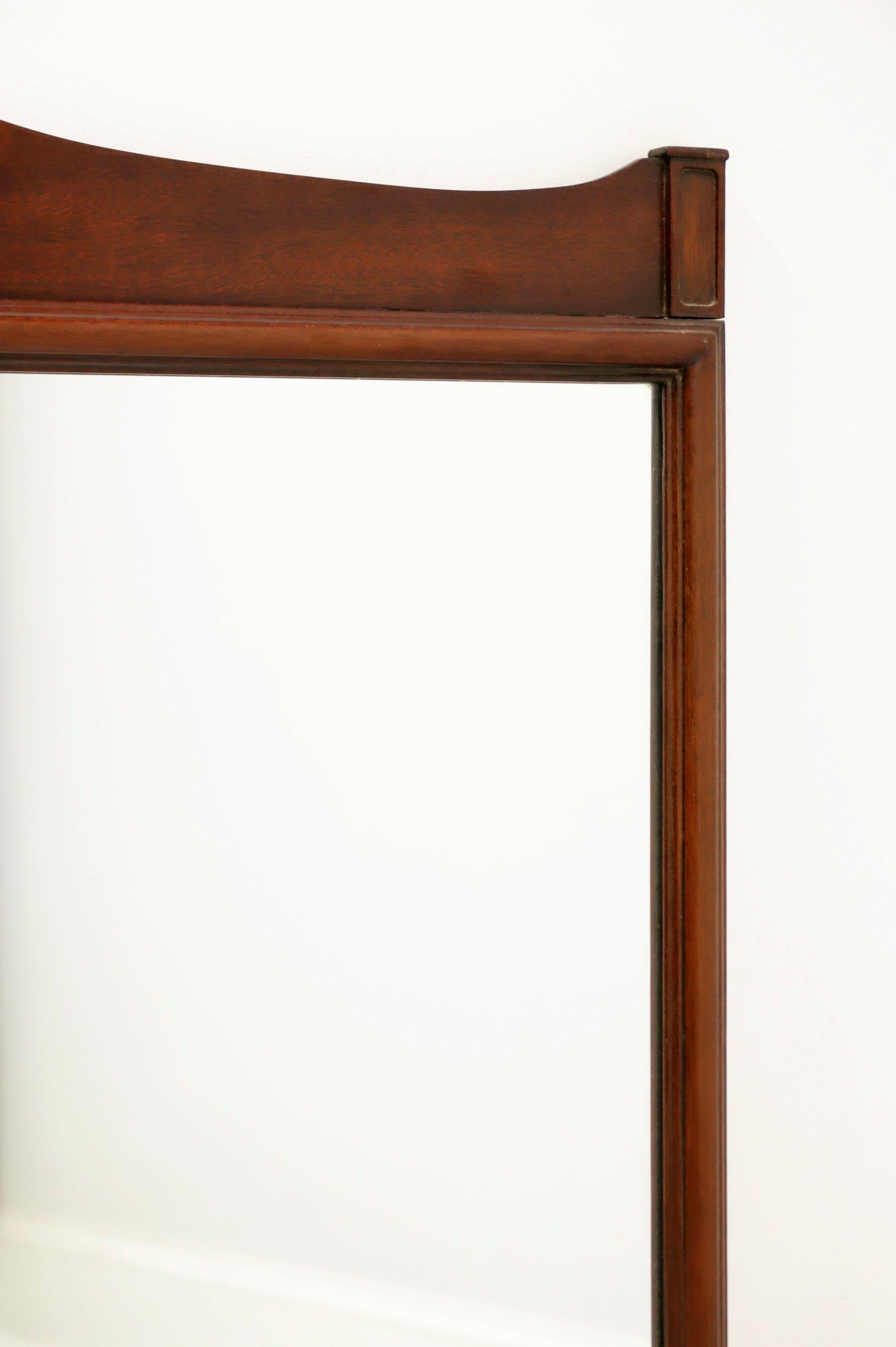 American Mid 20th Century Mahogany Prince of Wales Plumes Traditional Wall Mirror For Sale