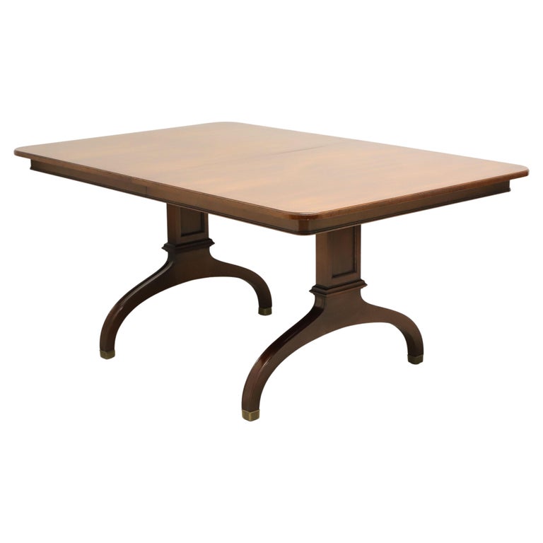 Mid 20th Century Mahogany String Inlay Trestle Dining Table For Sale at ...