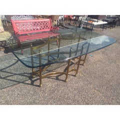 Mid-20th Century Maison Baguès Style Beveled Glass Dining Table Top