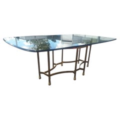Mid-20th Century Maison Baguès Style Beveled Glass Dining Table Top