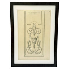 Dessin d'architecture original de la Maison Jansen du milieu du 20e siècle