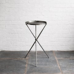Mid-20th Century Maison Jensen silvered bronze folding tripod side table