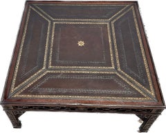 Mid 20th Century Maitland Smith Chinese Chippendale Square Coffee table