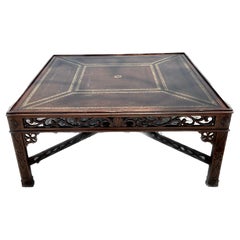 Vintage Mid 20th Century Maitland Smith Chinese Chippendale Square Coffee table