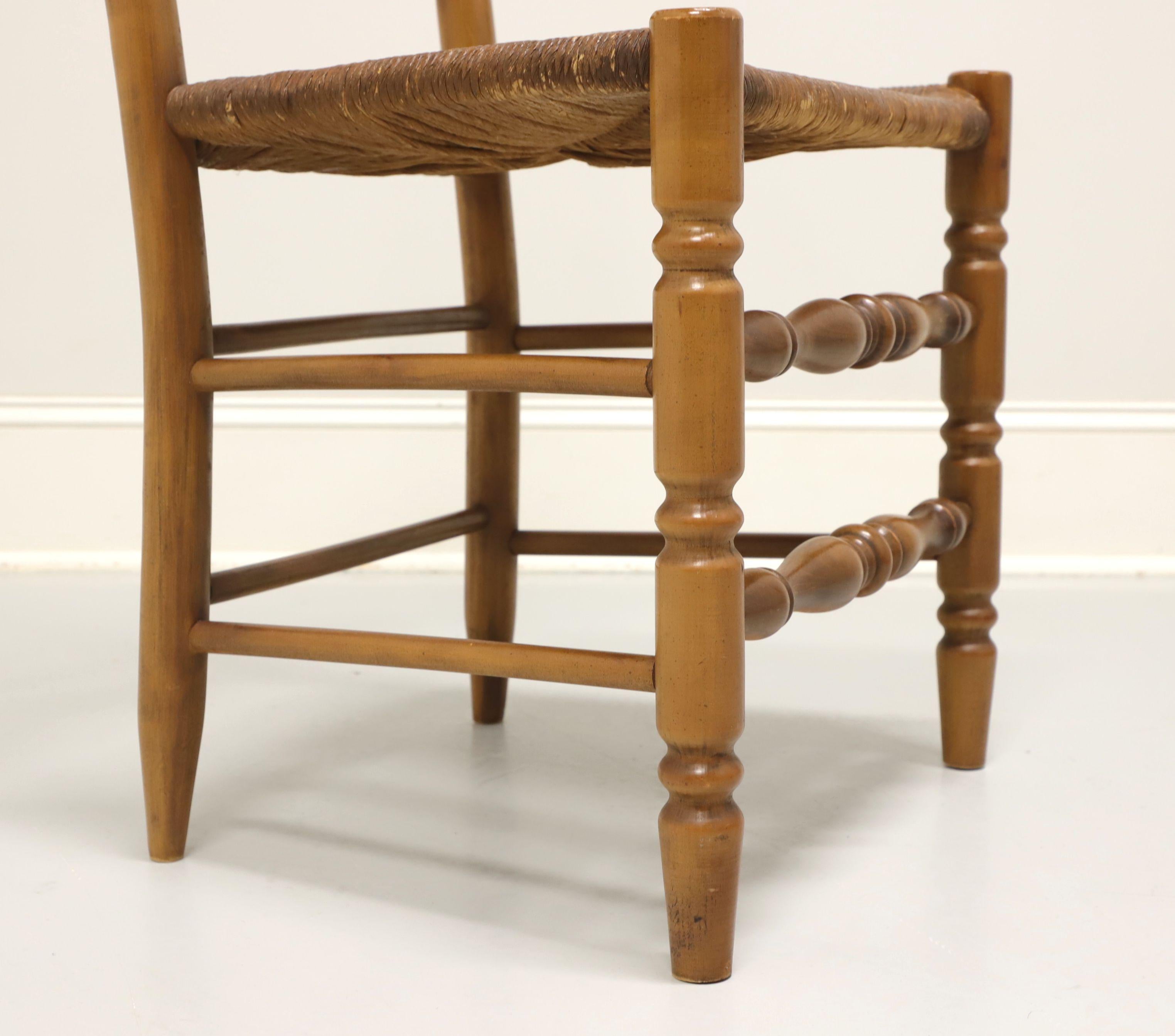 Mid 20th Century Maple Farmhouse Ladder Back Dining Side Chairs - Pair B For Sale 2