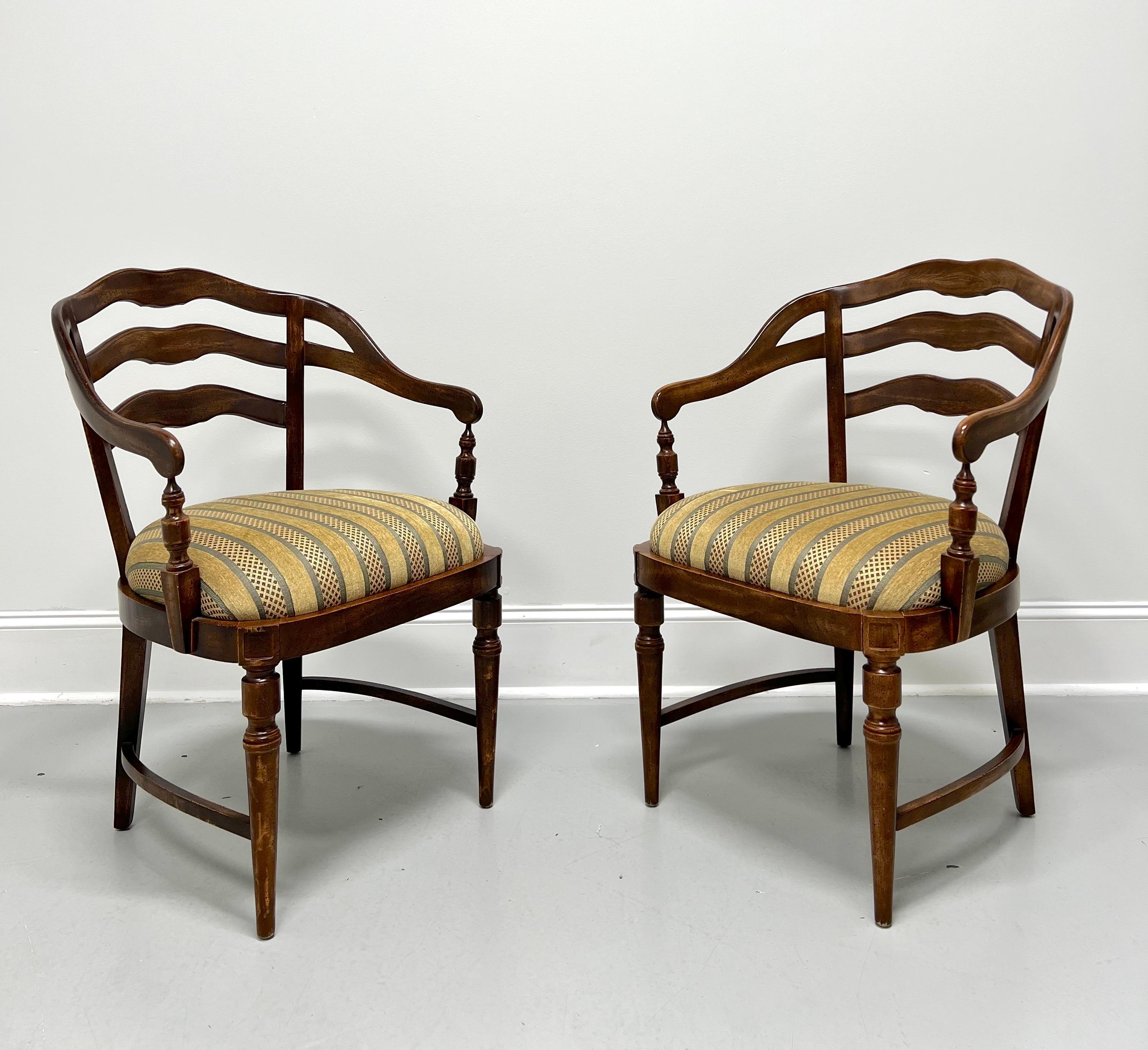 Mid 20th Century Maple French Country Barrel Chairs - Pair For Sale 6
