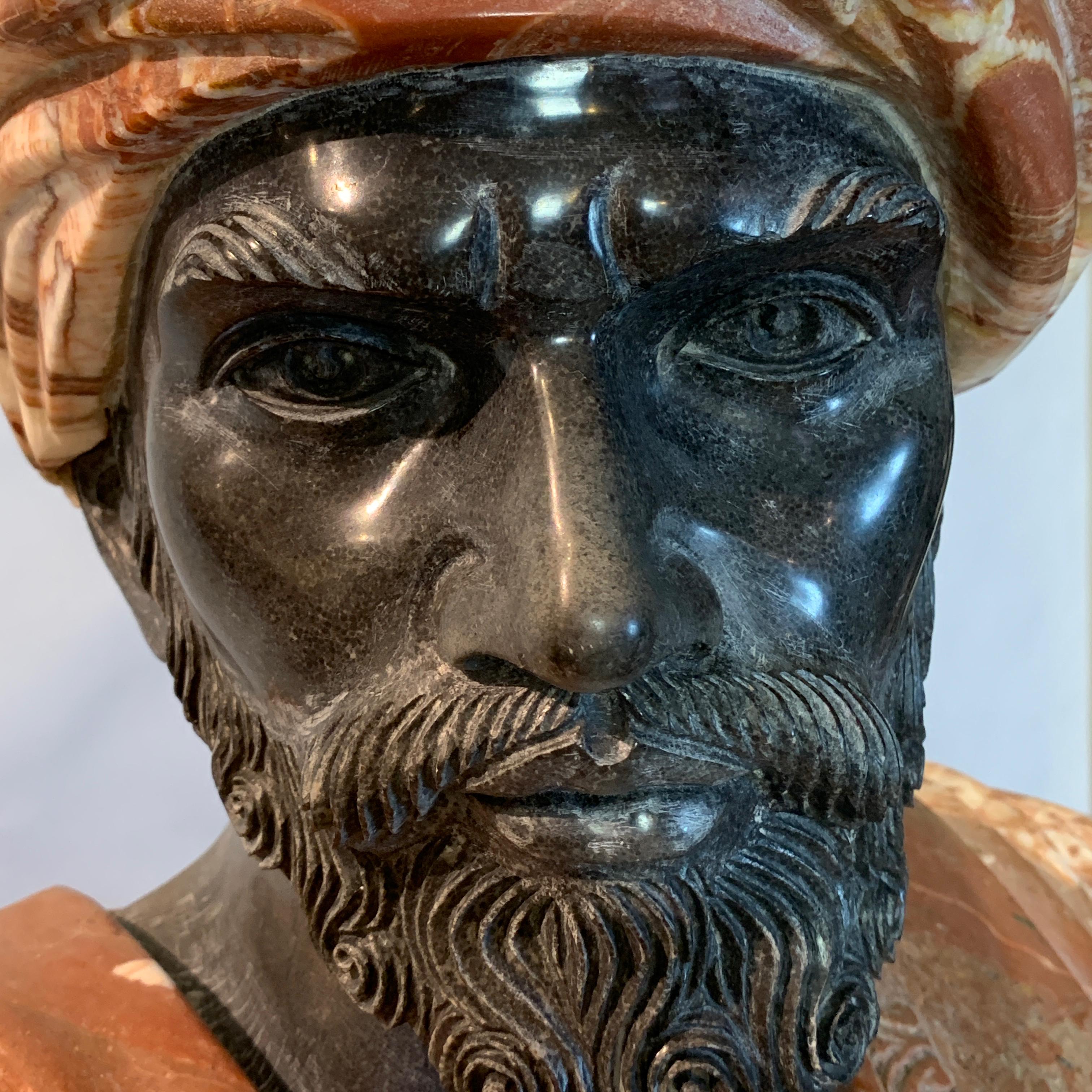 Mid-20th Century Marble Bust of an Arab Sheikh 8
