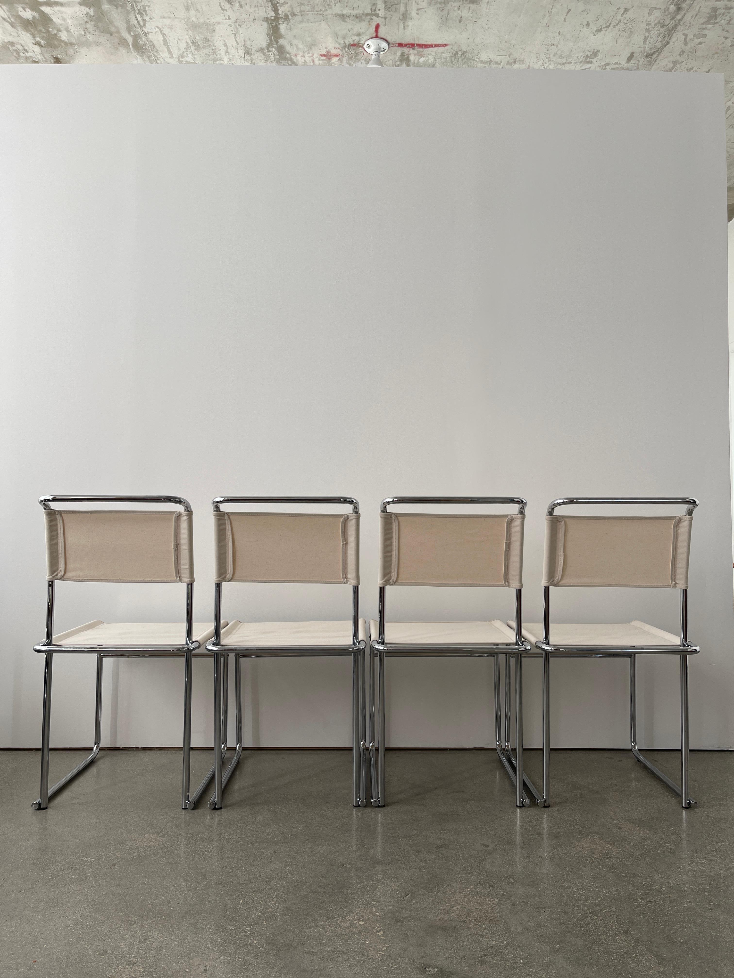 Mid 20th Century Marcel Breuer B5 Chrome and Canvas Chairs at 1stDibs