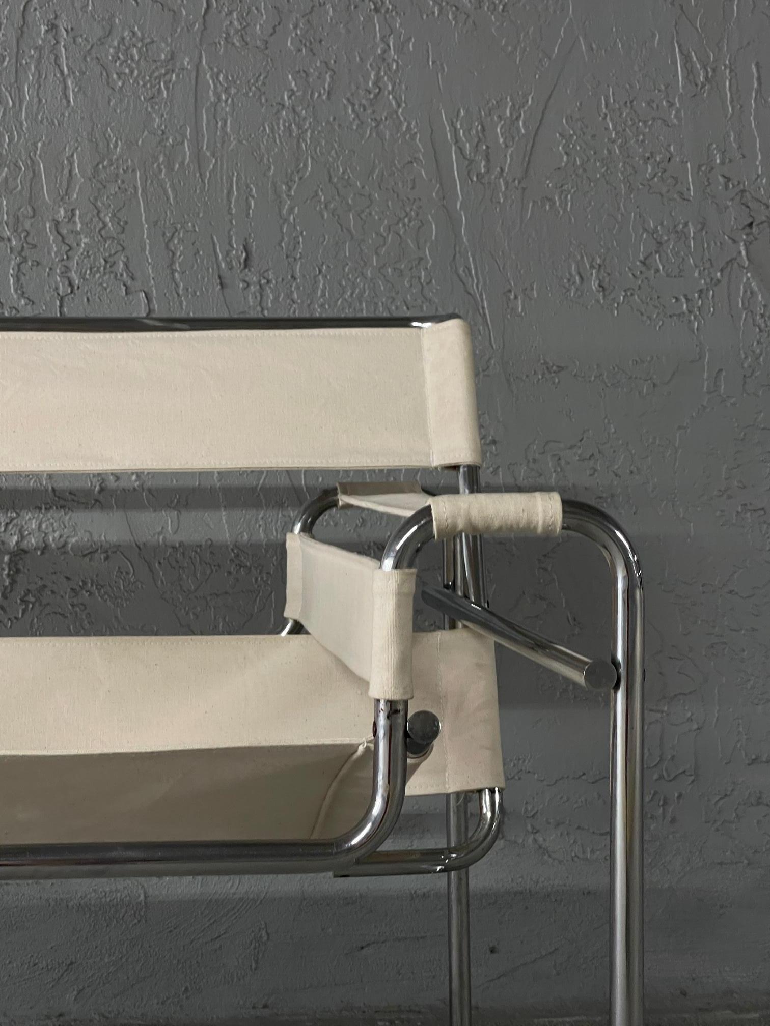 Hand-Crafted Mid-20th Century Marcel Breuer 'Wassily' Chair for Gavina