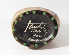 Mid 20th Century Marcello Fantoni Raymor Italian Orange and Brown Ceramic Vase