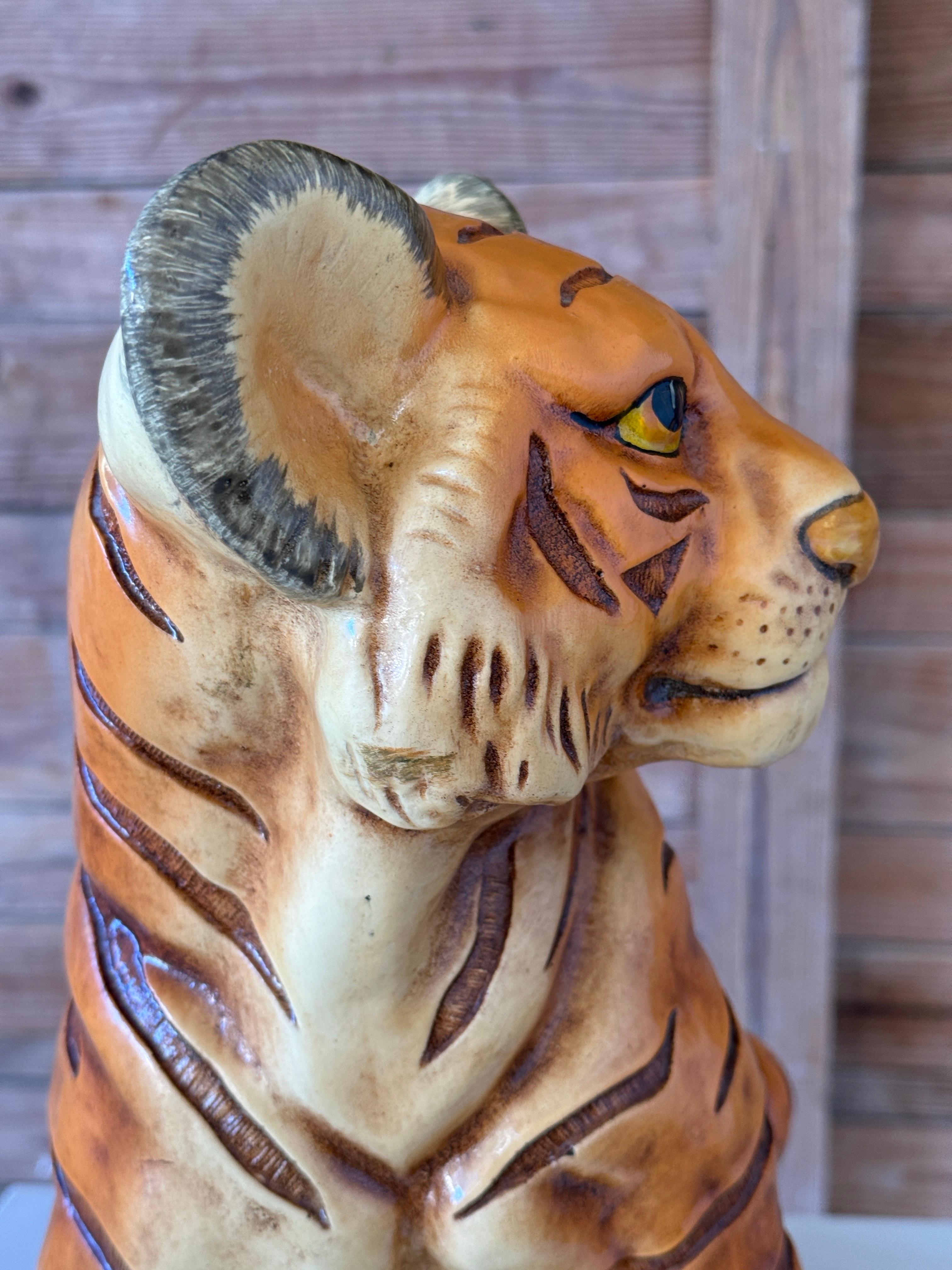 Mid-20th Century Marwal Cast Resin Tiger Cub Sculpture For Sale 12