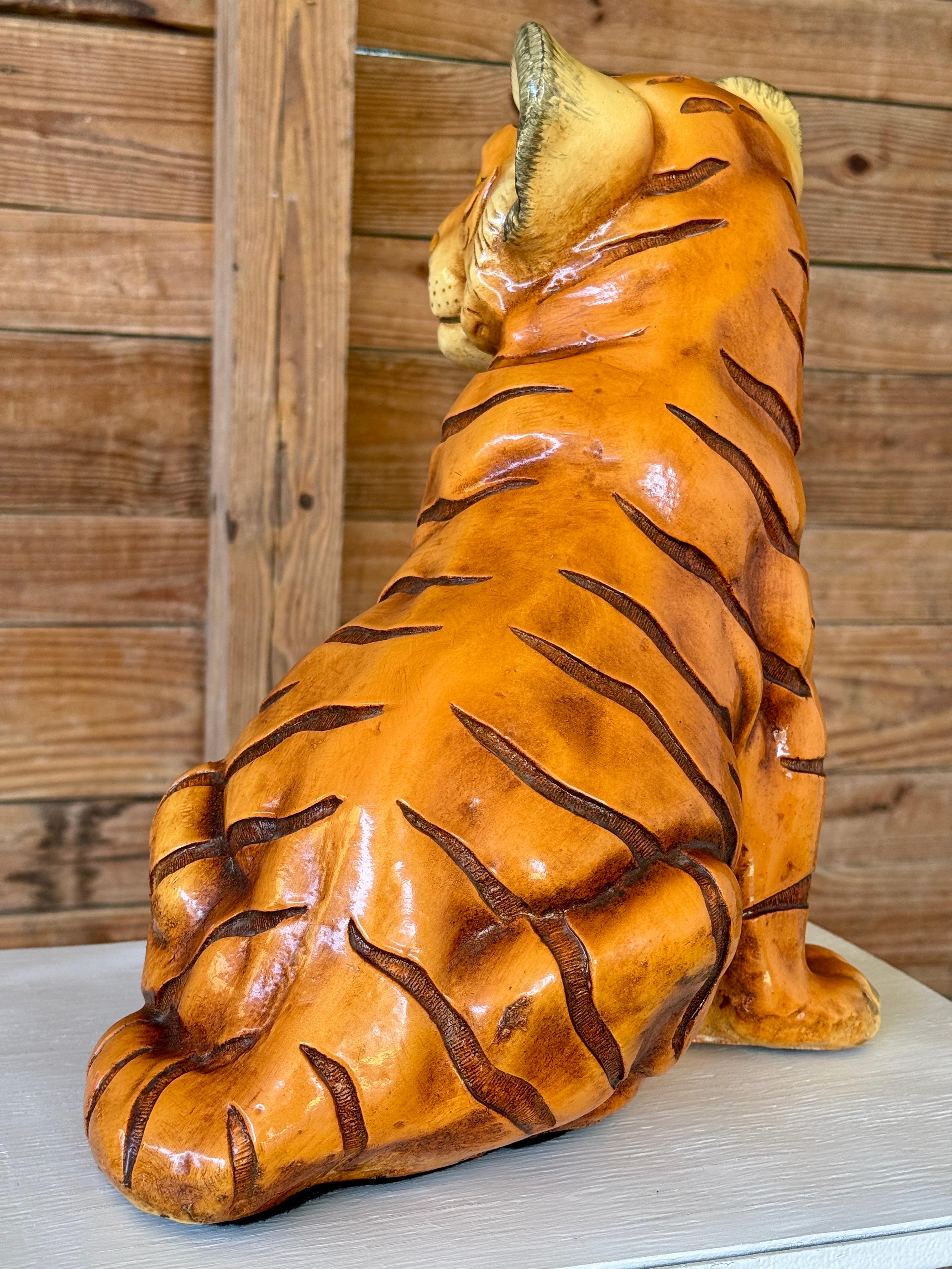Mid-20th Century Marwal Cast Resin Tiger Cub Sculpture For Sale 13