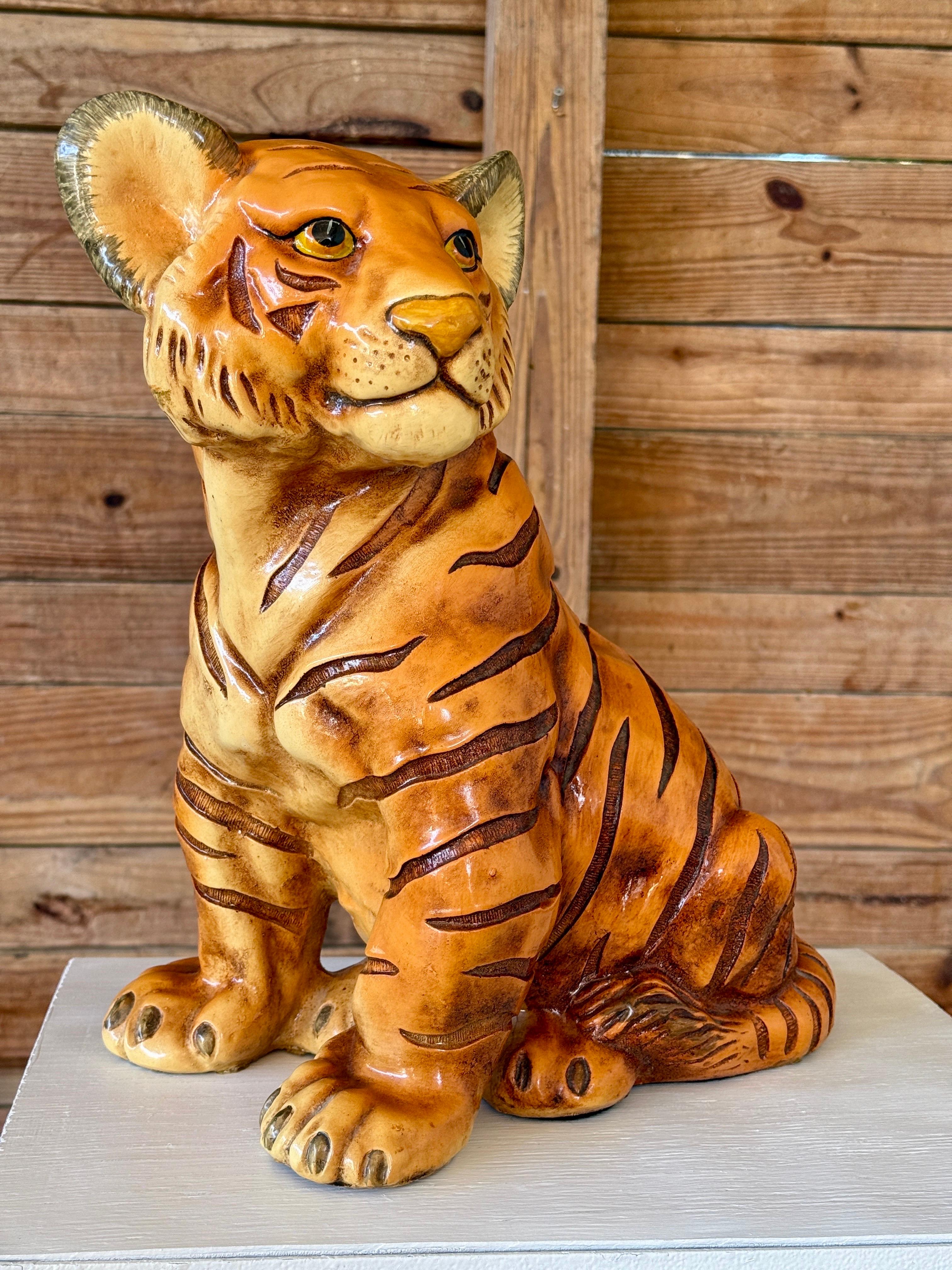 Mid-20th Century Marwal Cast Resin Tiger Cub Sculpture For Sale 16