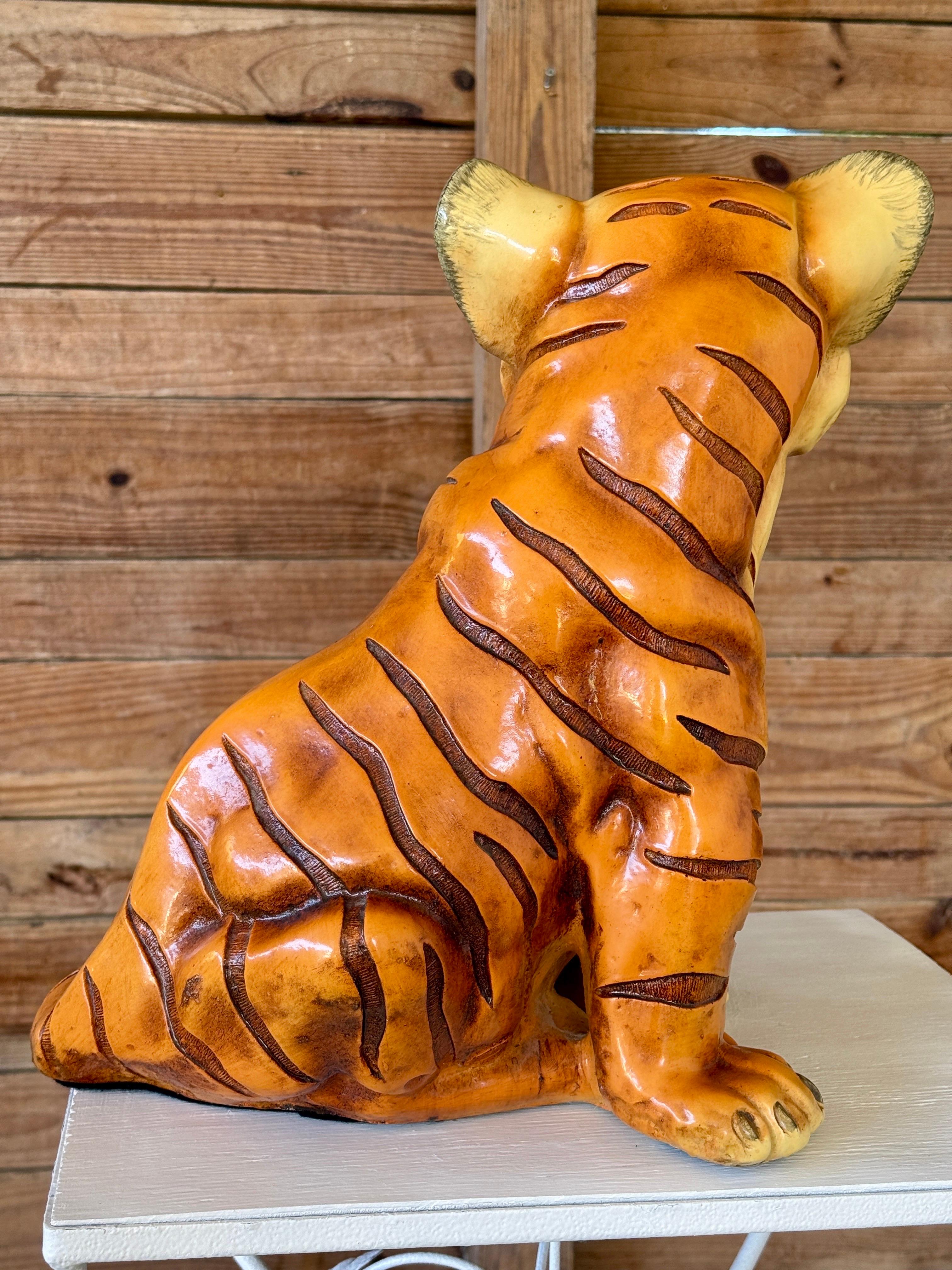 Mid-20th Century Marwal Cast Resin Tiger Cub Sculpture For Sale 17