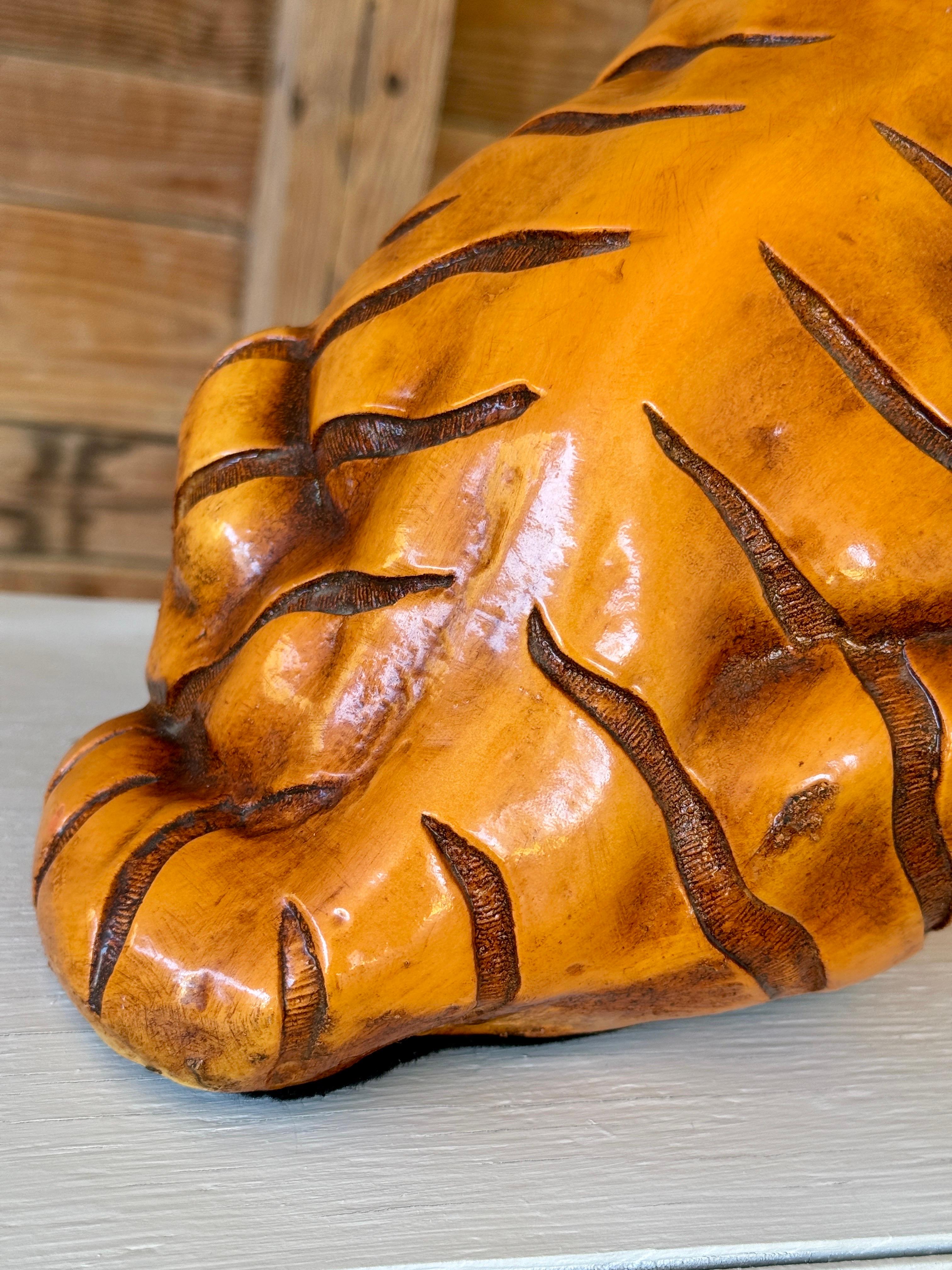 Unknown Mid-20th Century Marwal Cast Resin Tiger Cub Sculpture For Sale