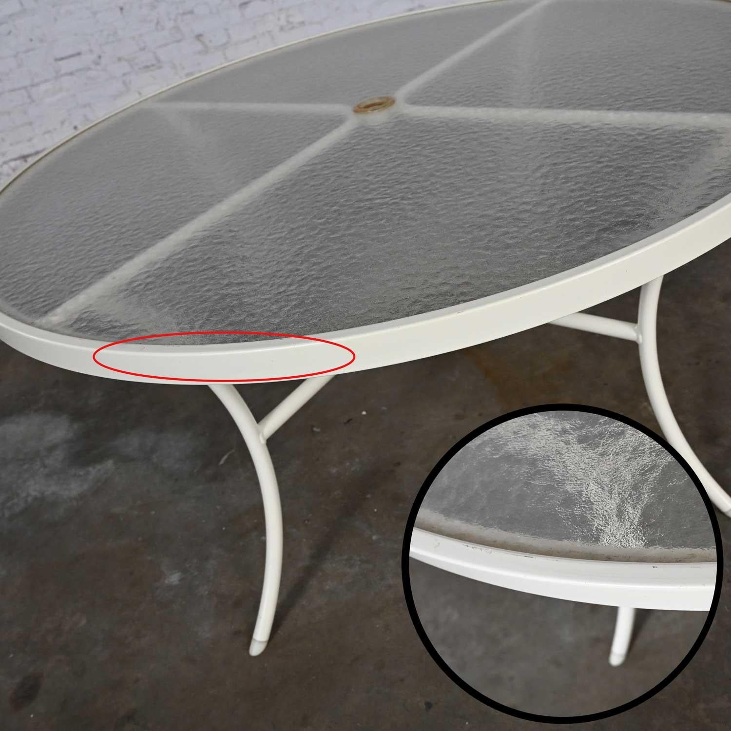 Mid-20th Century MCM Tropitone Outdoor Table w/ Curved Legs & Round Acrylic Top 8