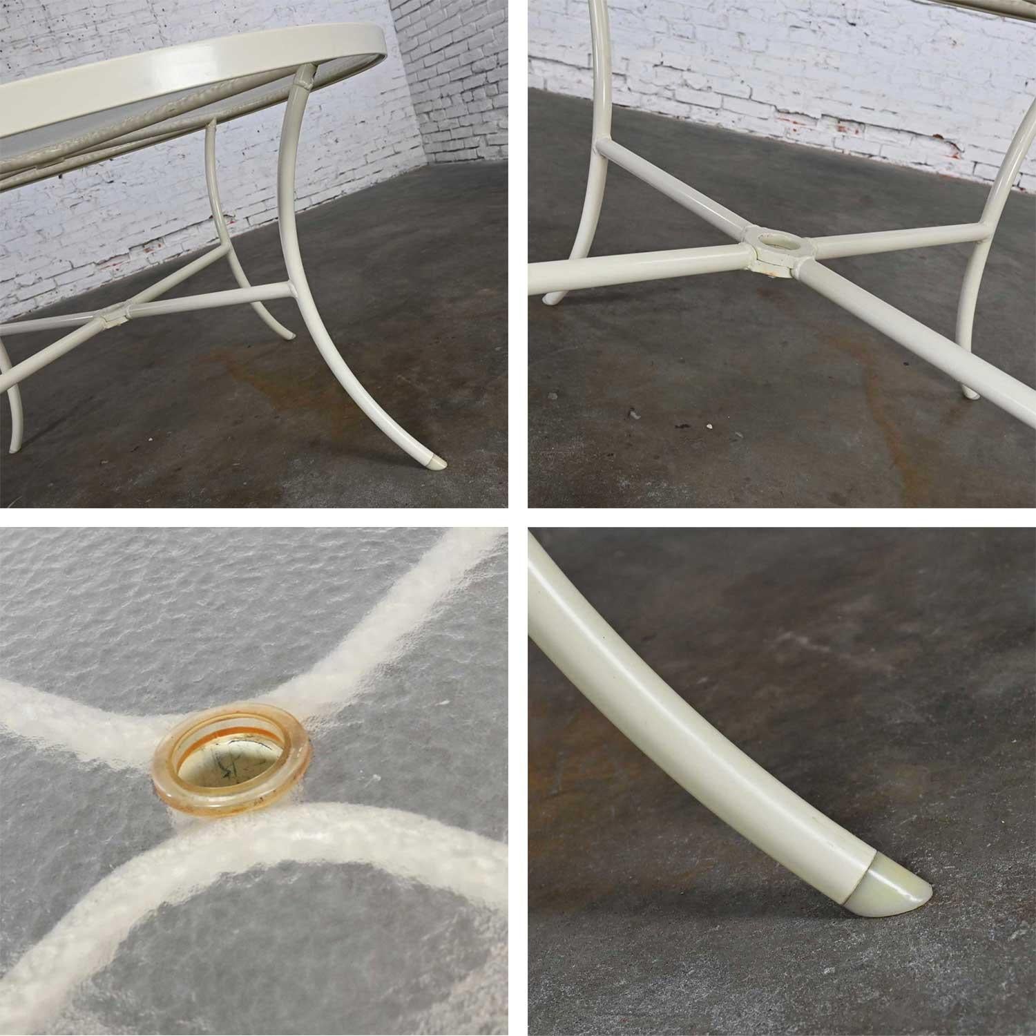 Mid-20th Century MCM Tropitone Outdoor Table w/ Curved Legs & Round Acrylic Top 2