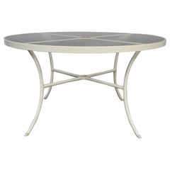 Mid-20th Century MCM Tropitone Outdoor Table w/ Curved Legs & Round Acrylic Top