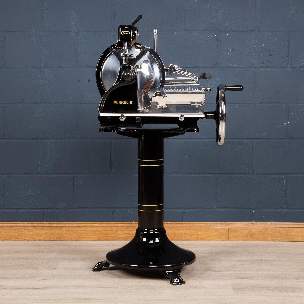 A rare meat slicer made by one of the most famous manufacturers: Berkel, Holland, made in the latter part of the 1930s. This model is an B9 and comes in two parts, the base which can be removed from the main machine and placed on a counter. Perfect