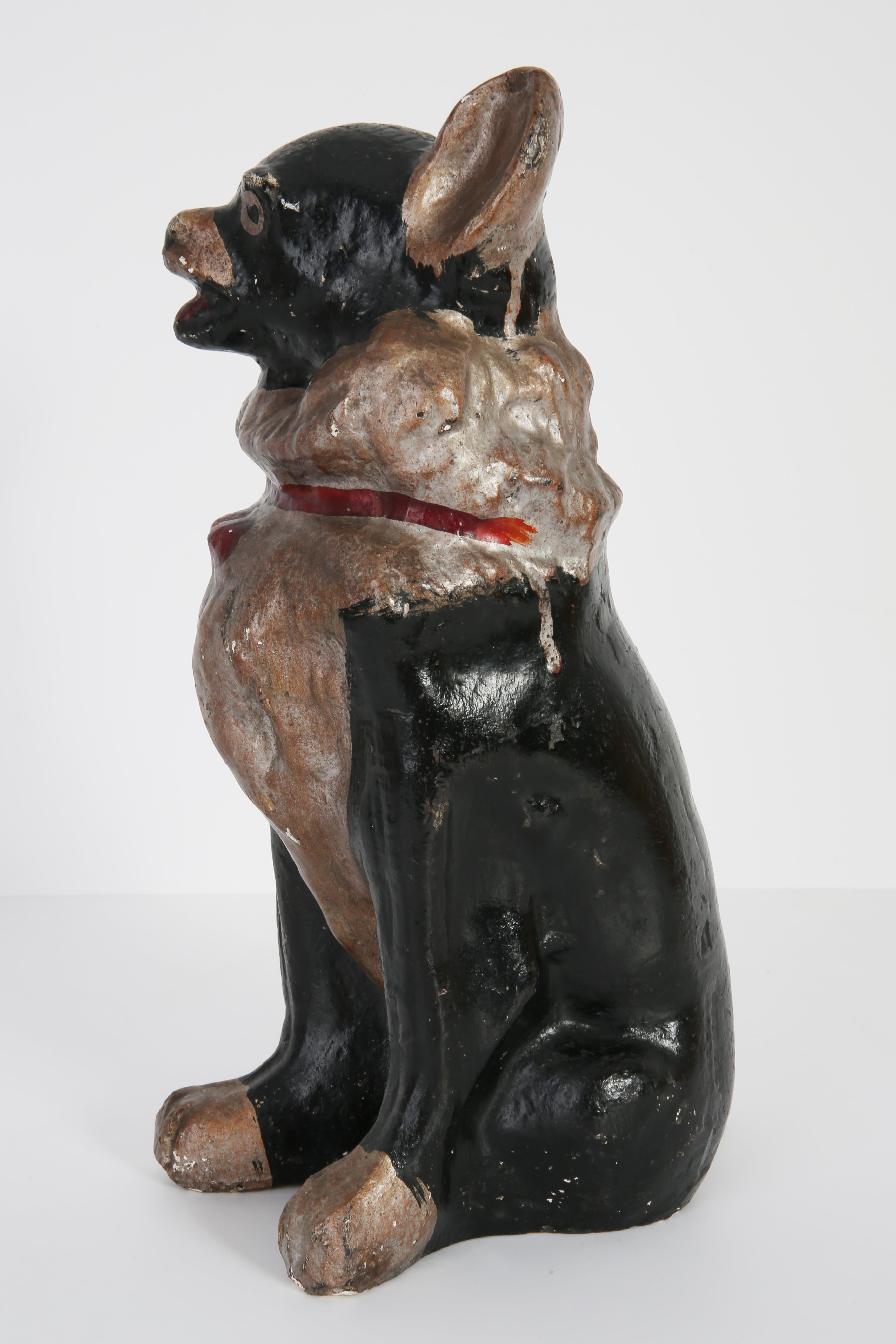 Mid-20th Century Medium Chihuahua Dog Gypsum Decorative Sculpture, Italy, 1960s 5