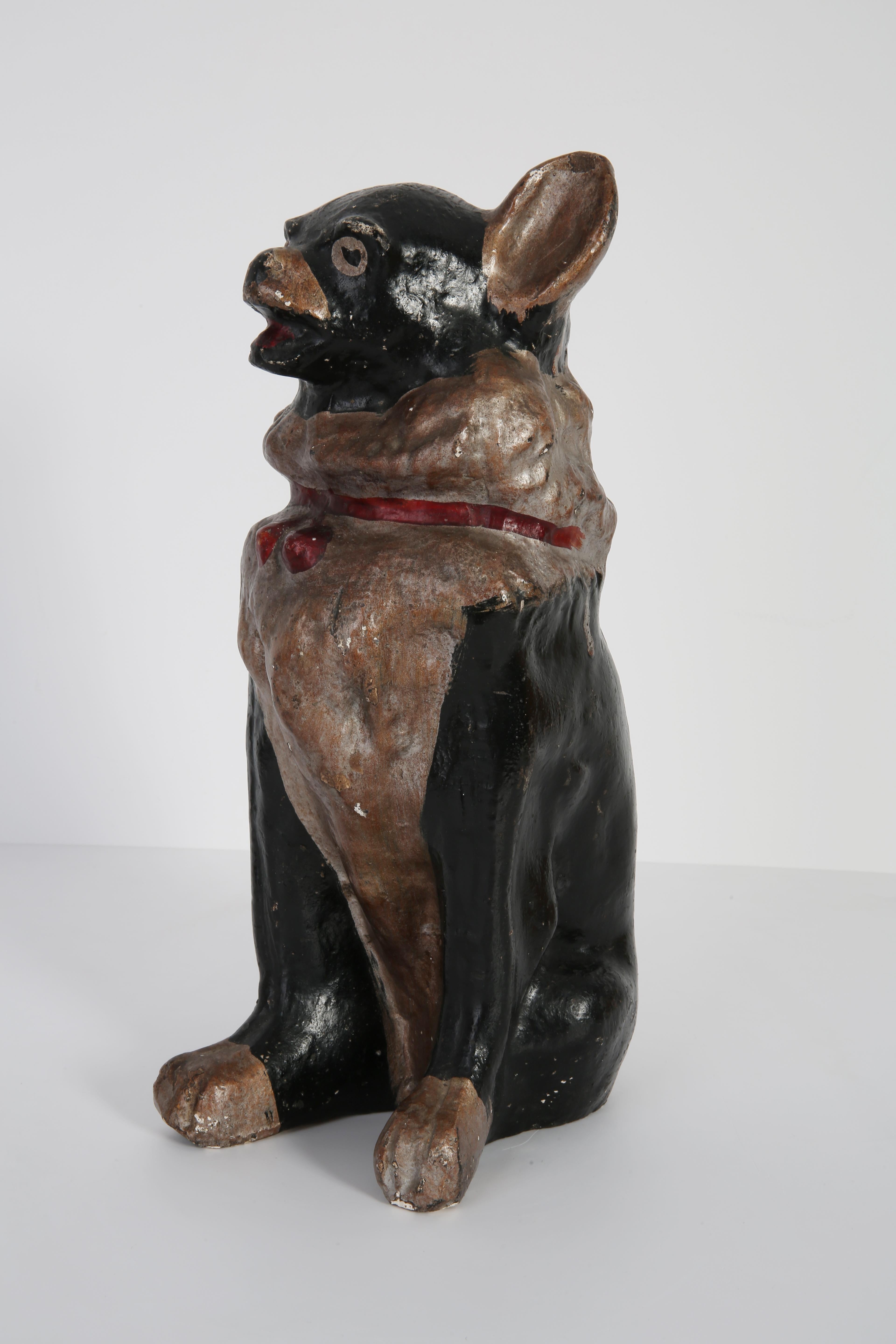 Mid-20th Century Medium Chihuahua Dog Gypsum Decorative Sculpture, Italy, 1960s 6