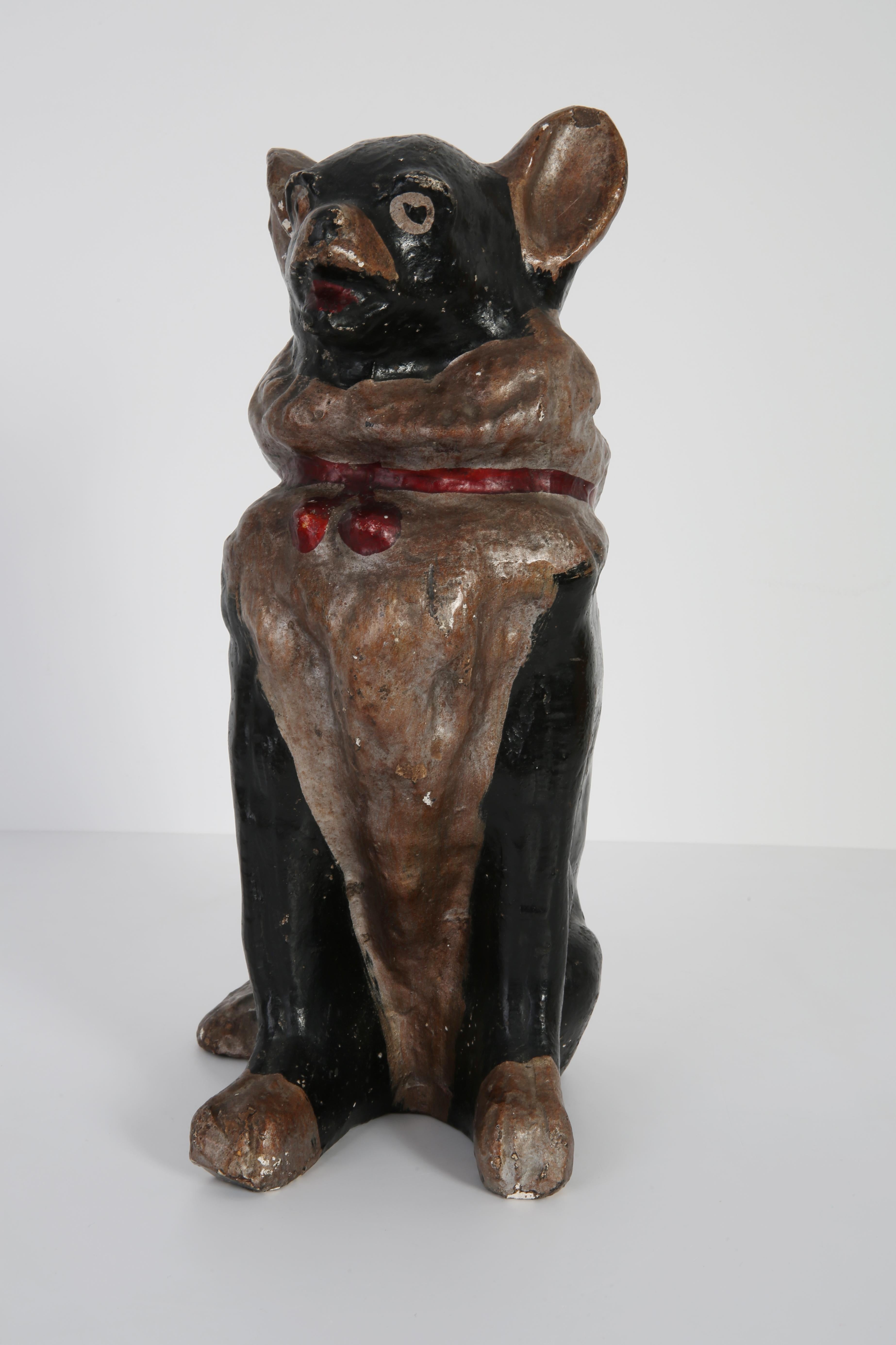 Mid-20th Century Medium Chihuahua Dog Gypsum Decorative Sculpture, Italy, 1960s 7