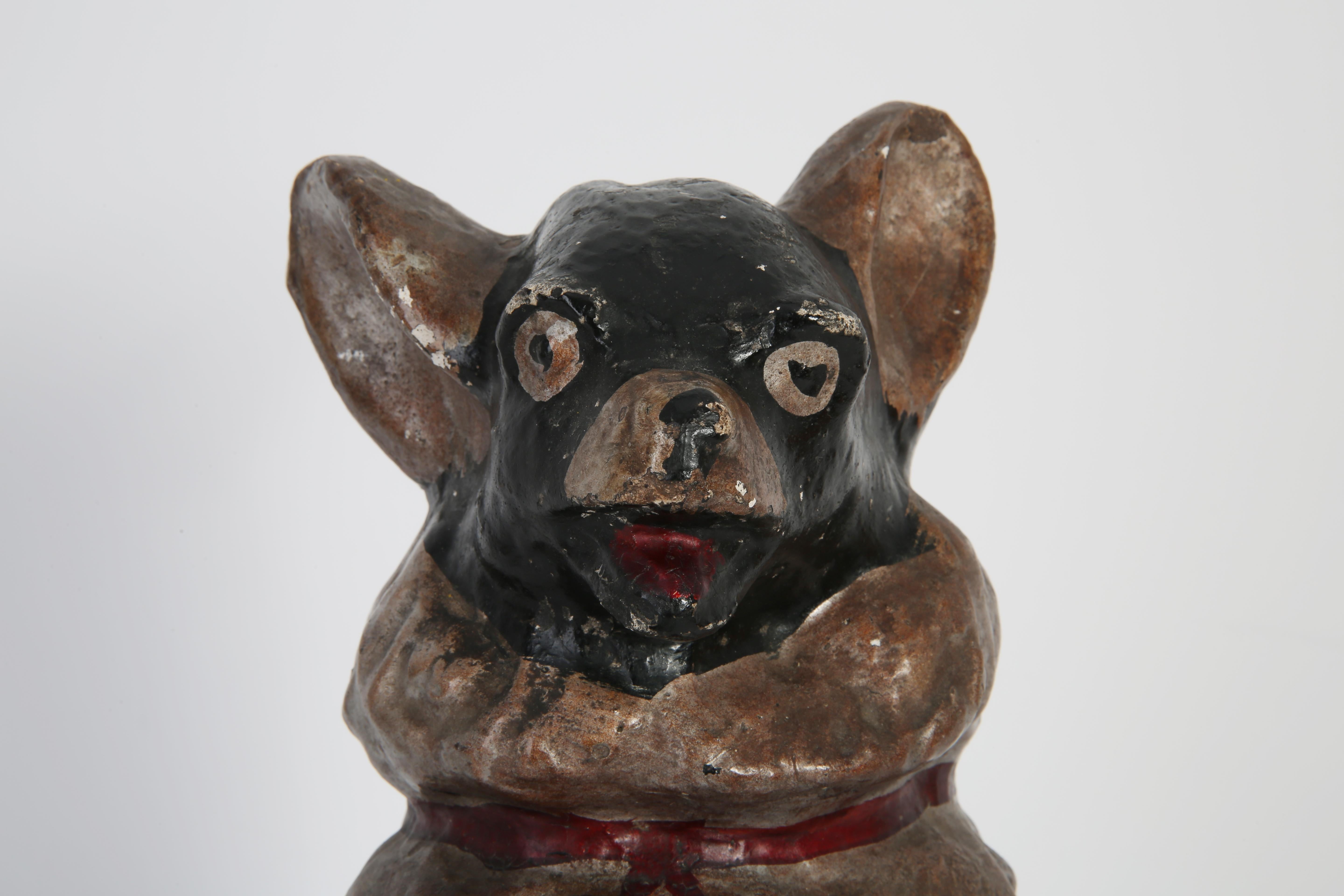 Mid-20th Century Medium Chihuahua Dog Gypsum Decorative Sculpture, Italy, 1960s 11
