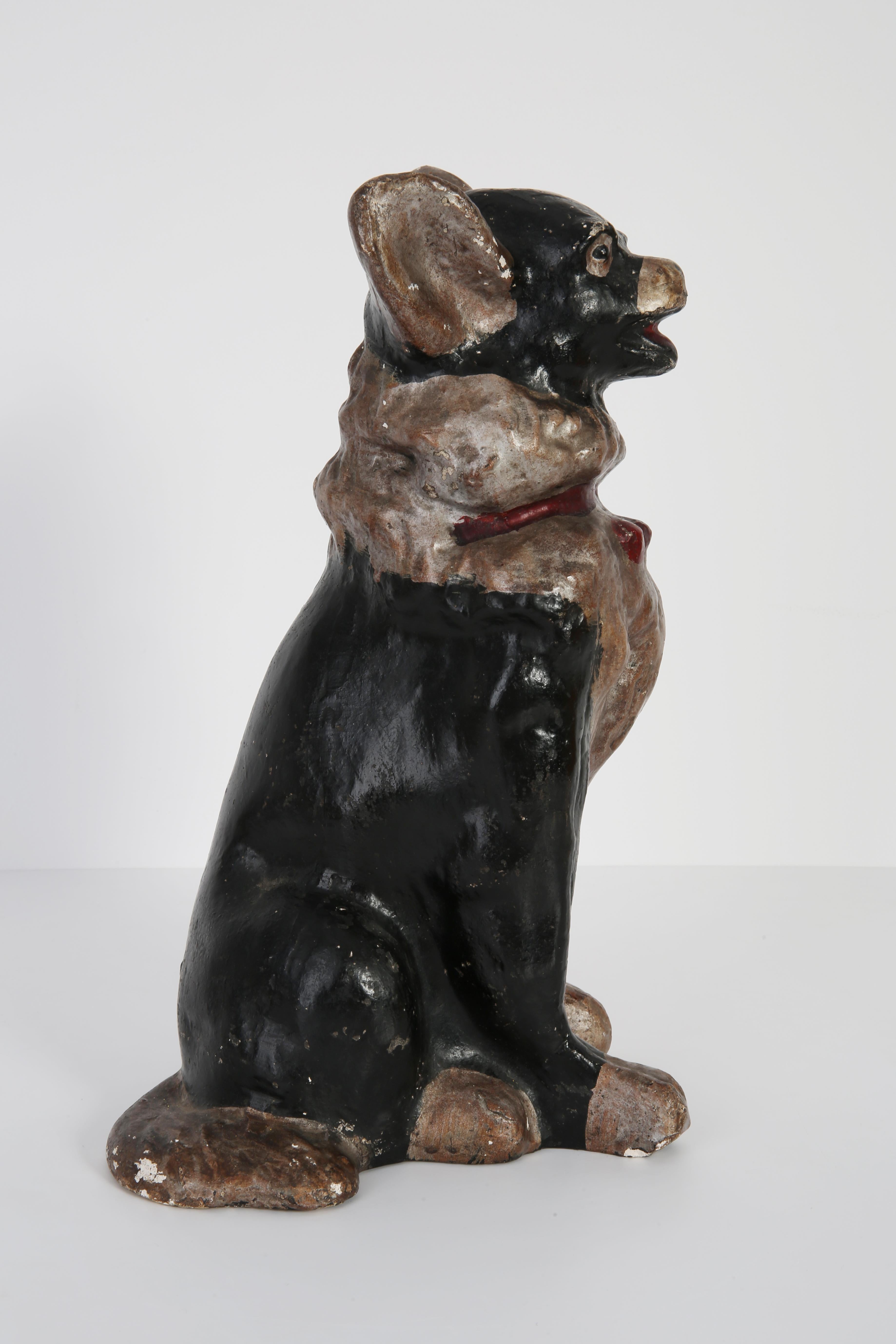 Italian Mid-20th Century Medium Chihuahua Dog Gypsum Decorative Sculpture, Italy, 1960s