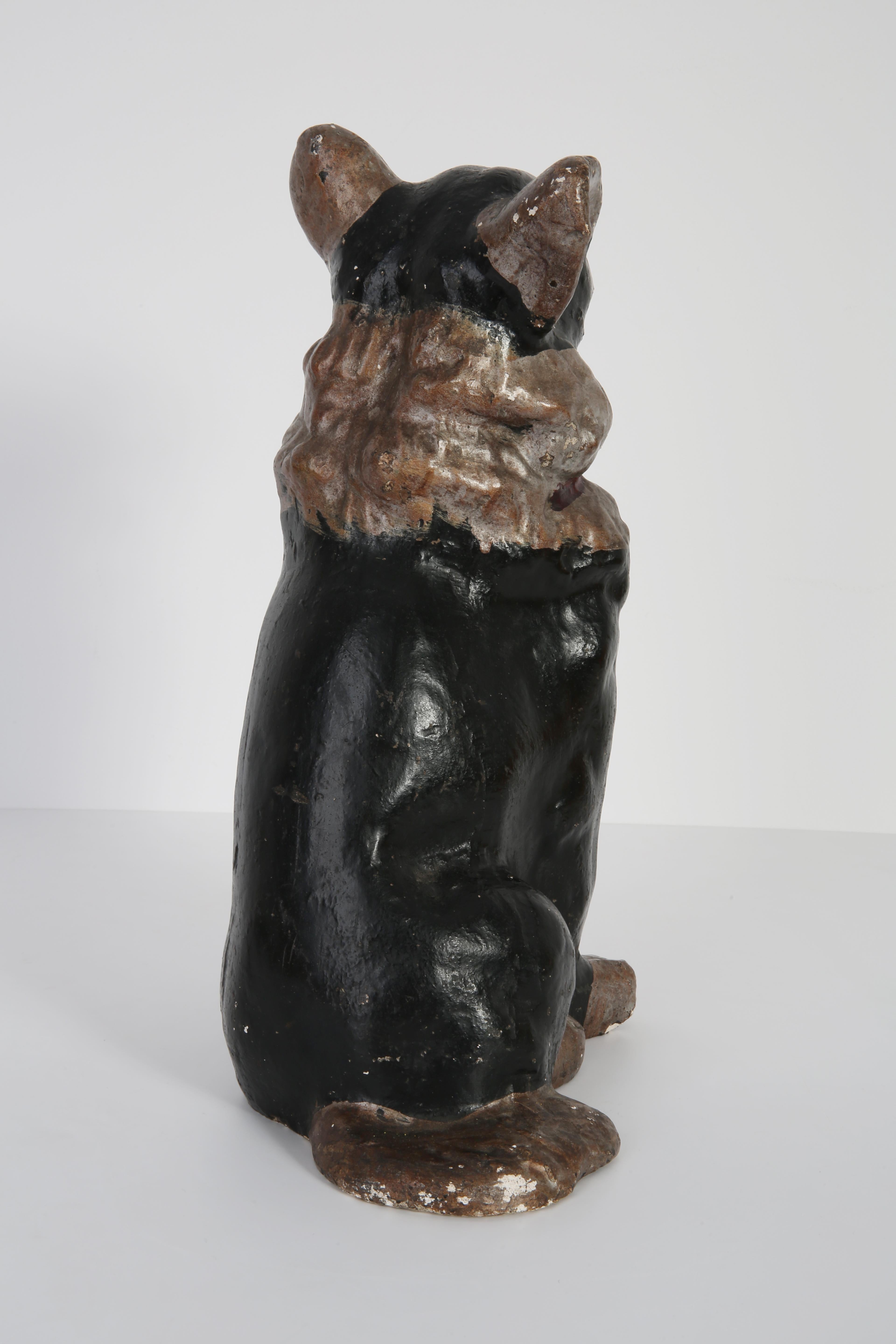 Ceramic Mid-20th Century Medium Chihuahua Dog Gypsum Decorative Sculpture, Italy, 1960s