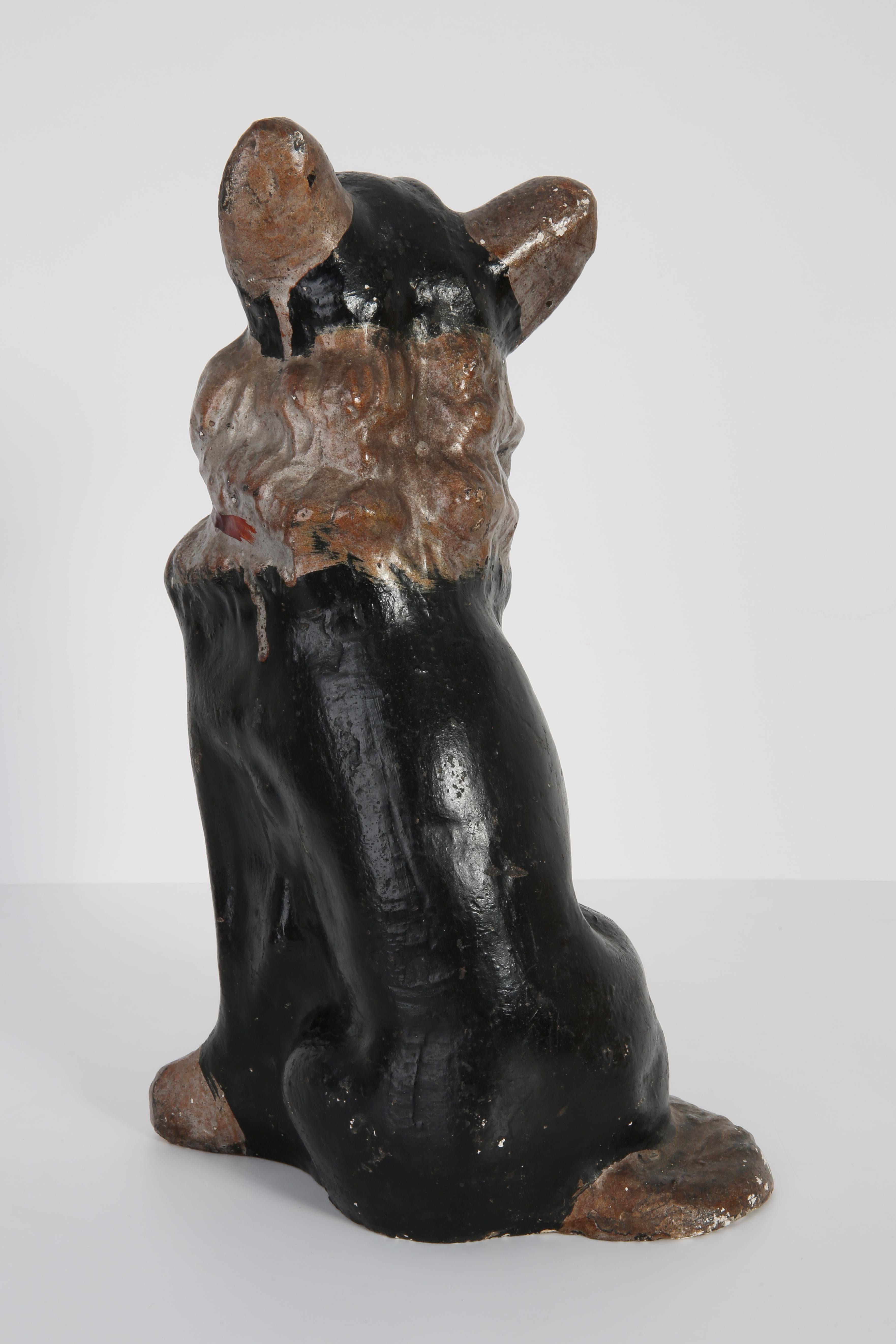 Mid-20th Century Medium Chihuahua Dog Gypsum Decorative Sculpture, Italy, 1960s 2