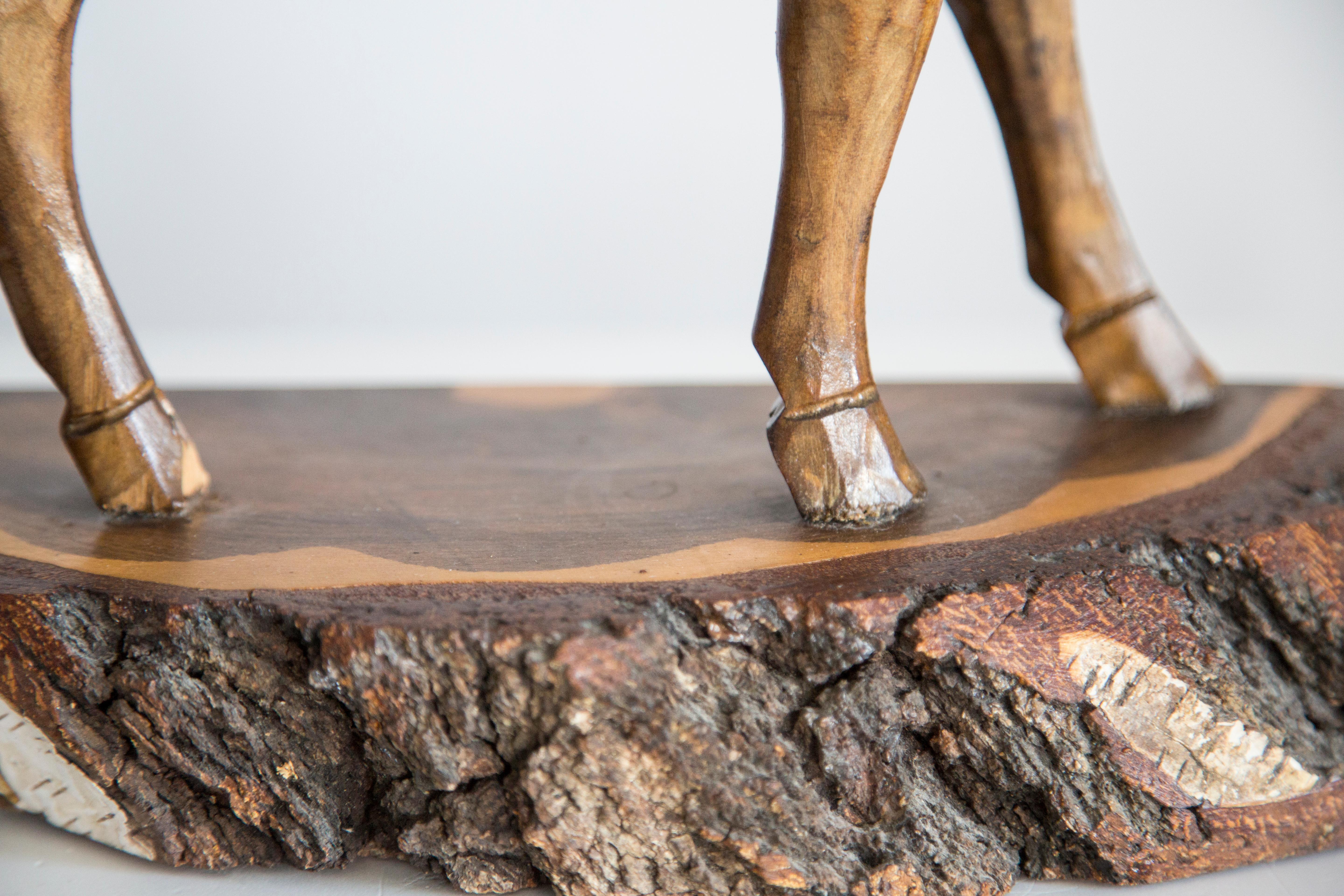 Mid-20th Century Medium Deep Wood Sculpture, Europe, Poland, 1960s For Sale 4