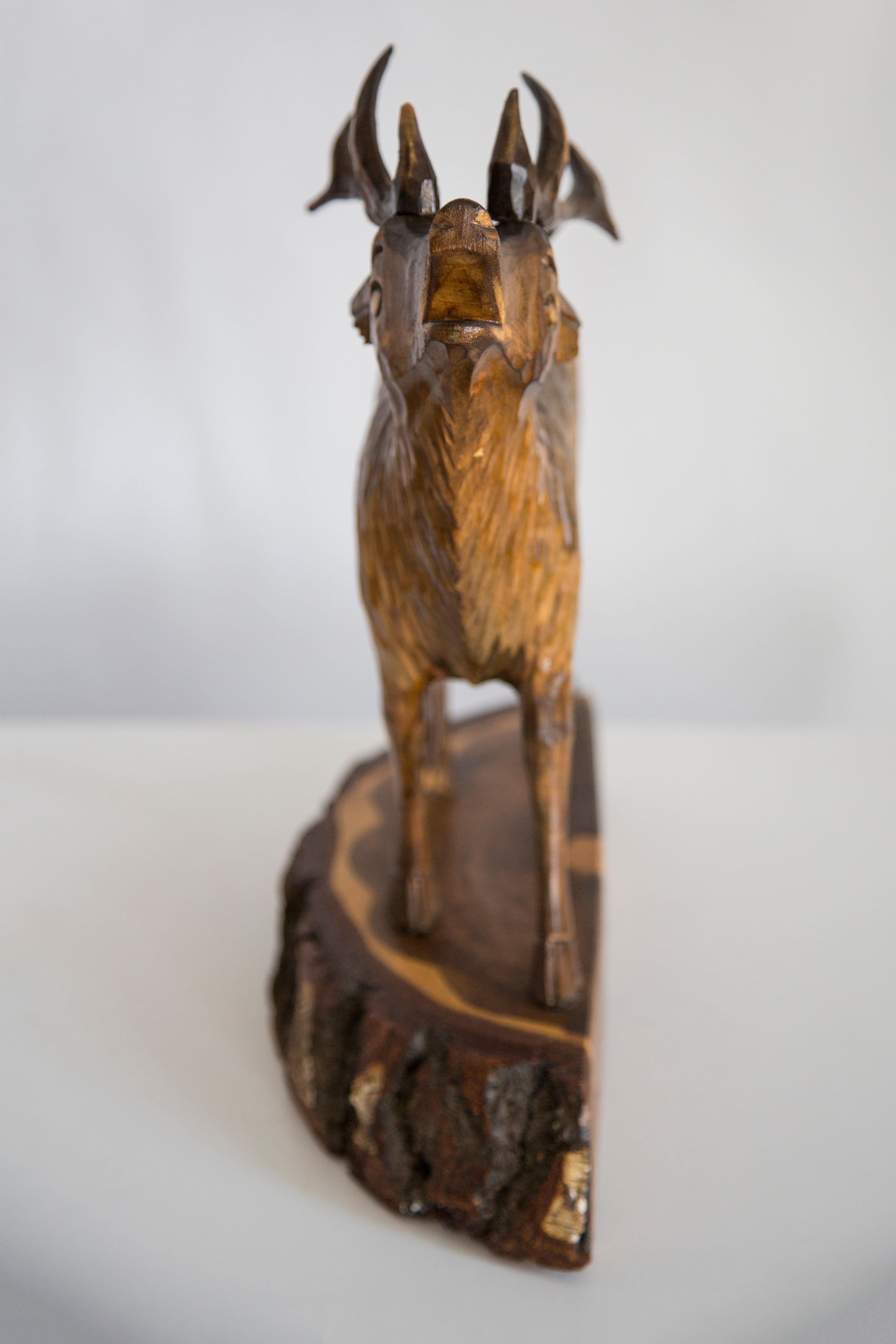 Mid-20th Century Medium Deep Wood Sculpture, Europe, Poland, 1960s For Sale 6
