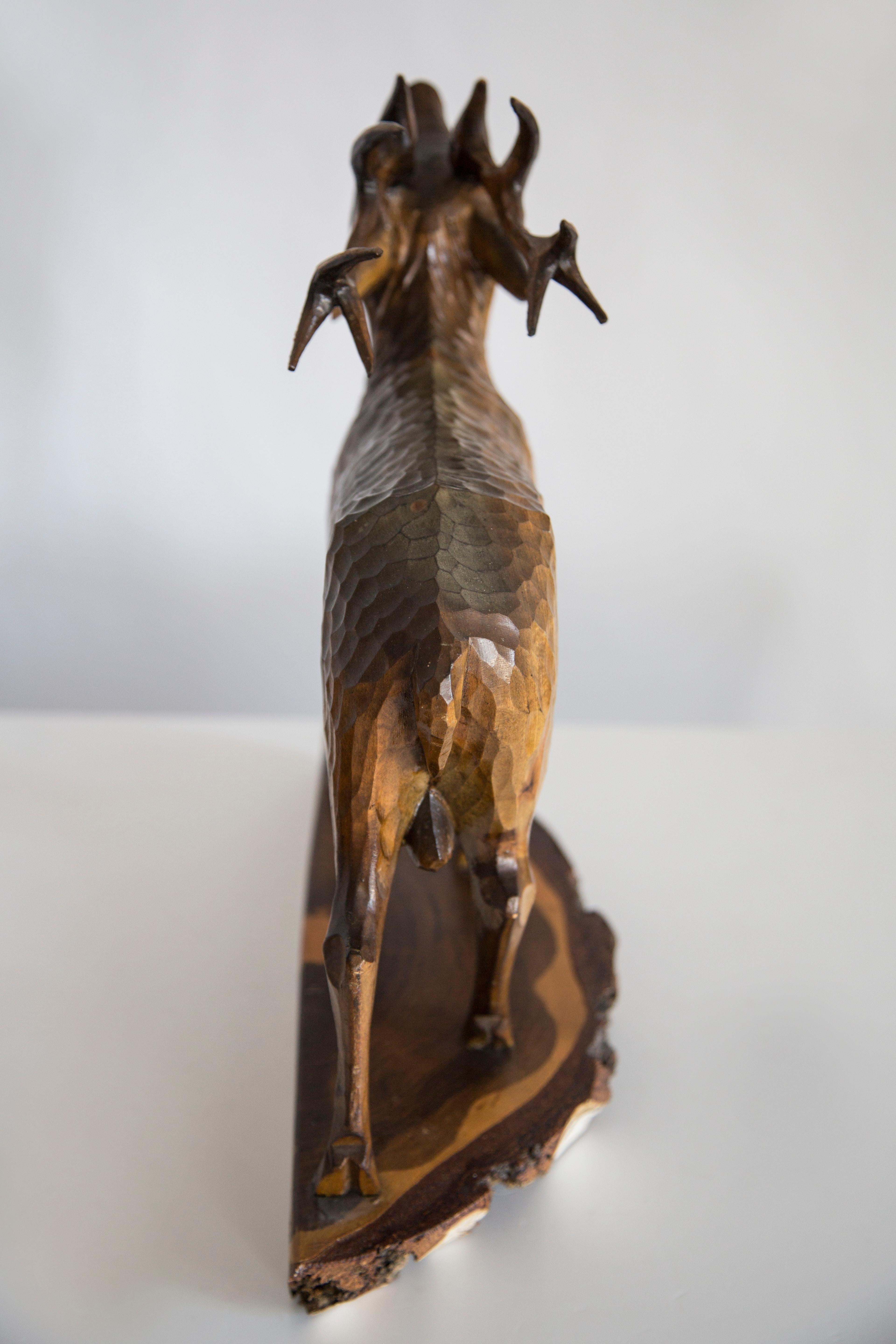 Mid-20th Century Medium Deep Wood Sculpture, Europe, Poland, 1960s For Sale 9