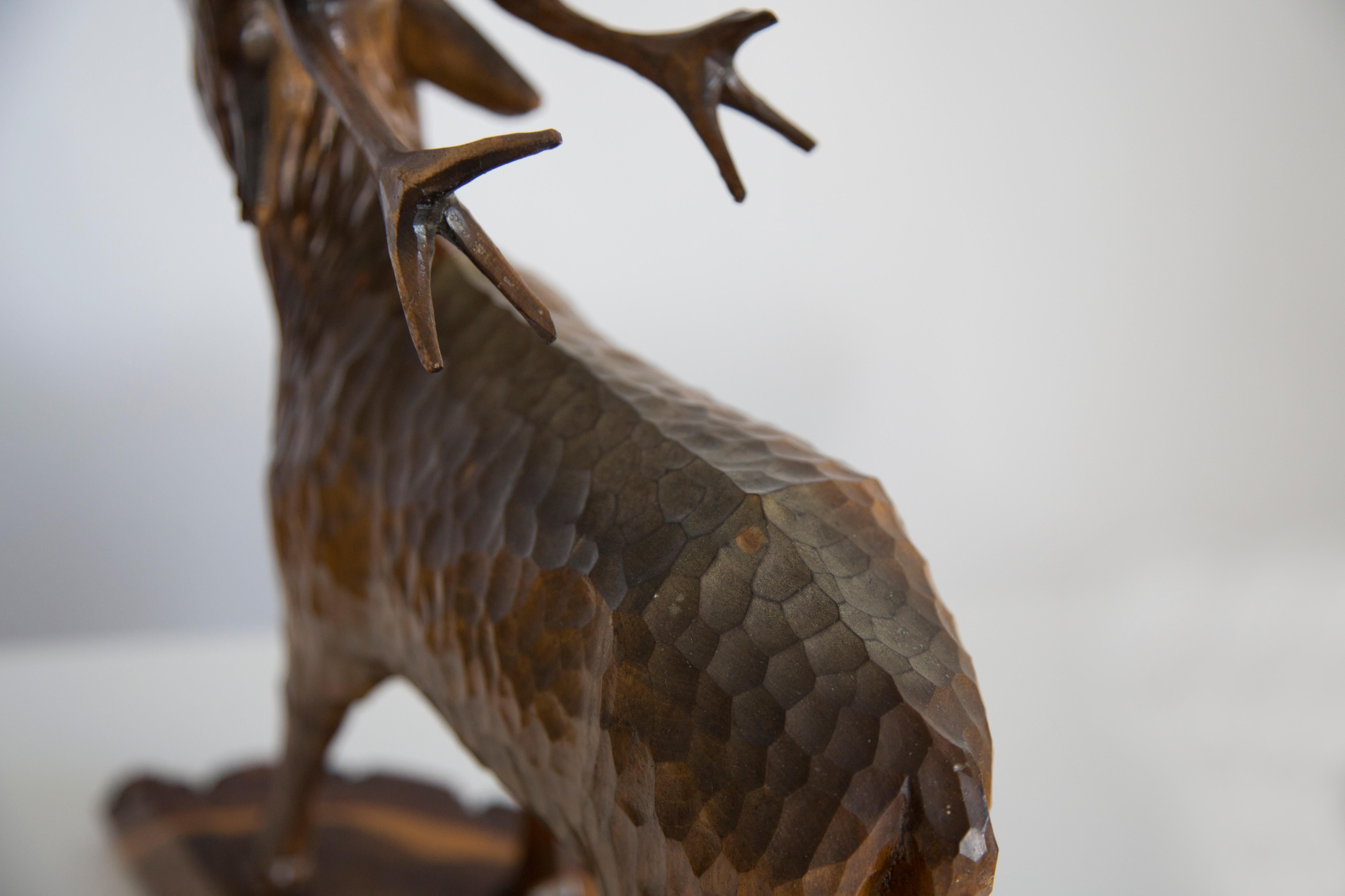 Mid-20th Century Medium Deep Wood Sculpture, Europe, Poland, 1960s For Sale 10