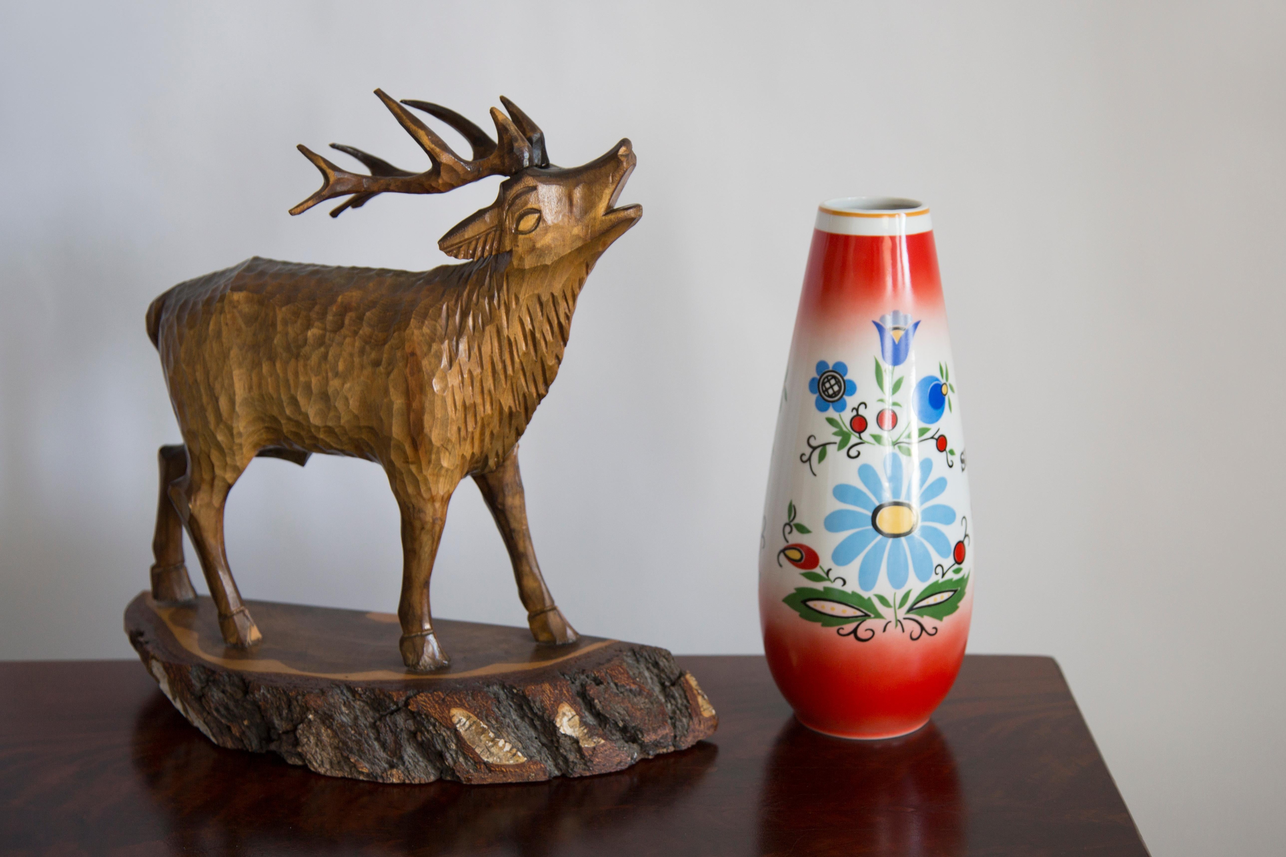 Mid-Century Modern Mid-20th Century Medium Deep Wood Sculpture, Europe, Poland, 1960s For Sale