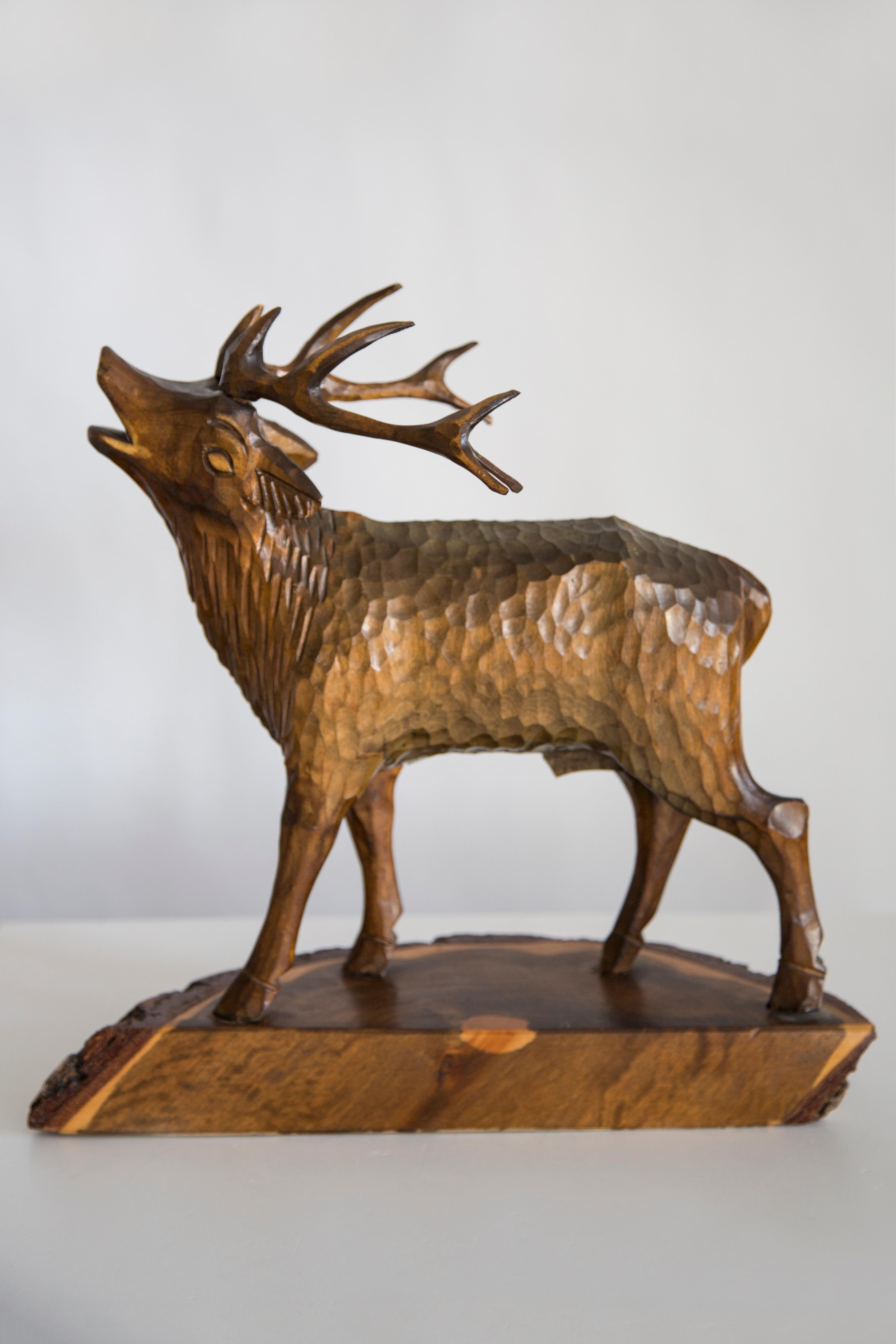 Mid-20th Century Medium Deep Wood Sculpture, Europe, Poland, 1960s For Sale 1