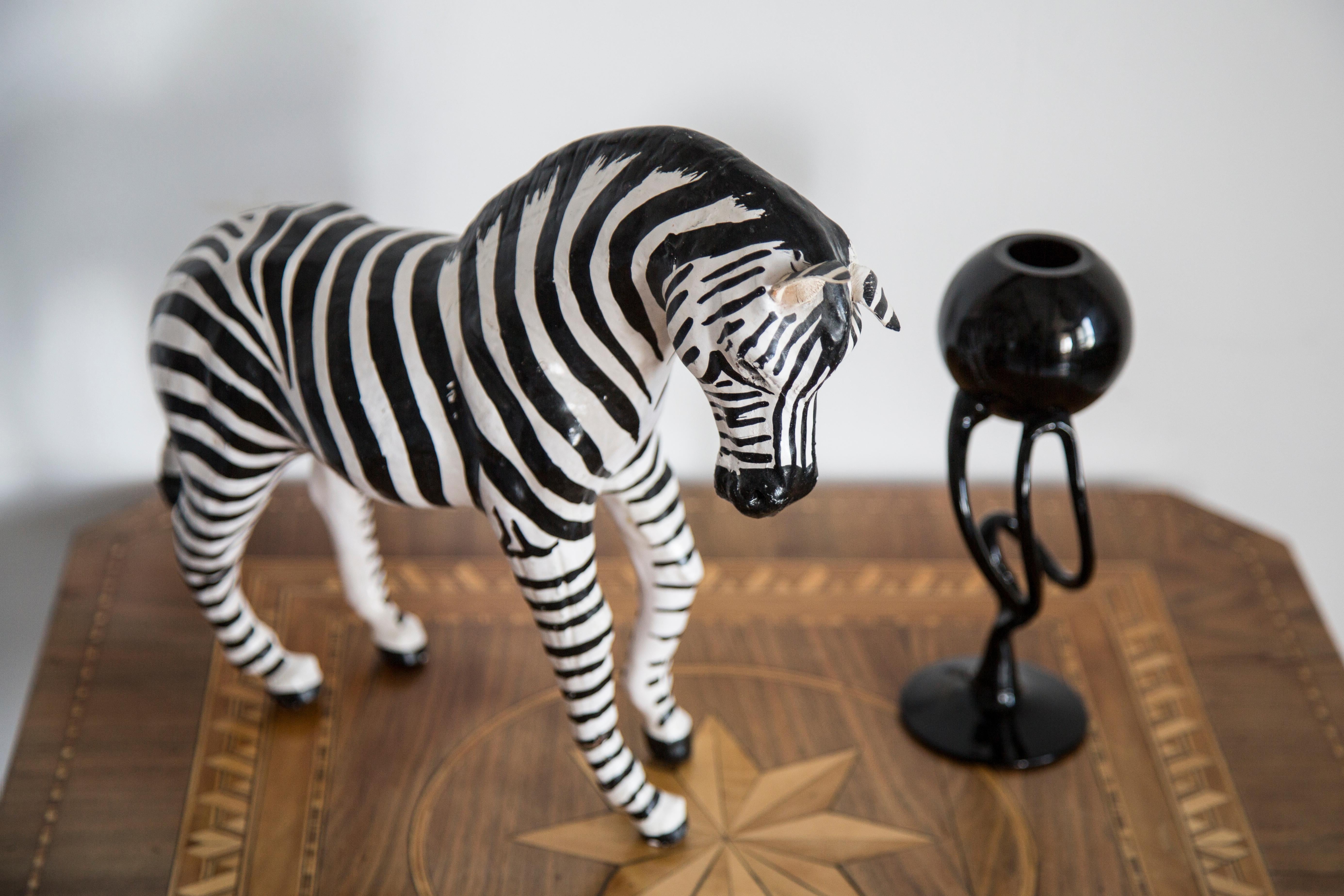 Mid-20th Century Medium Zebra Gypsum Sculpture, France, 1960s For Sale 2