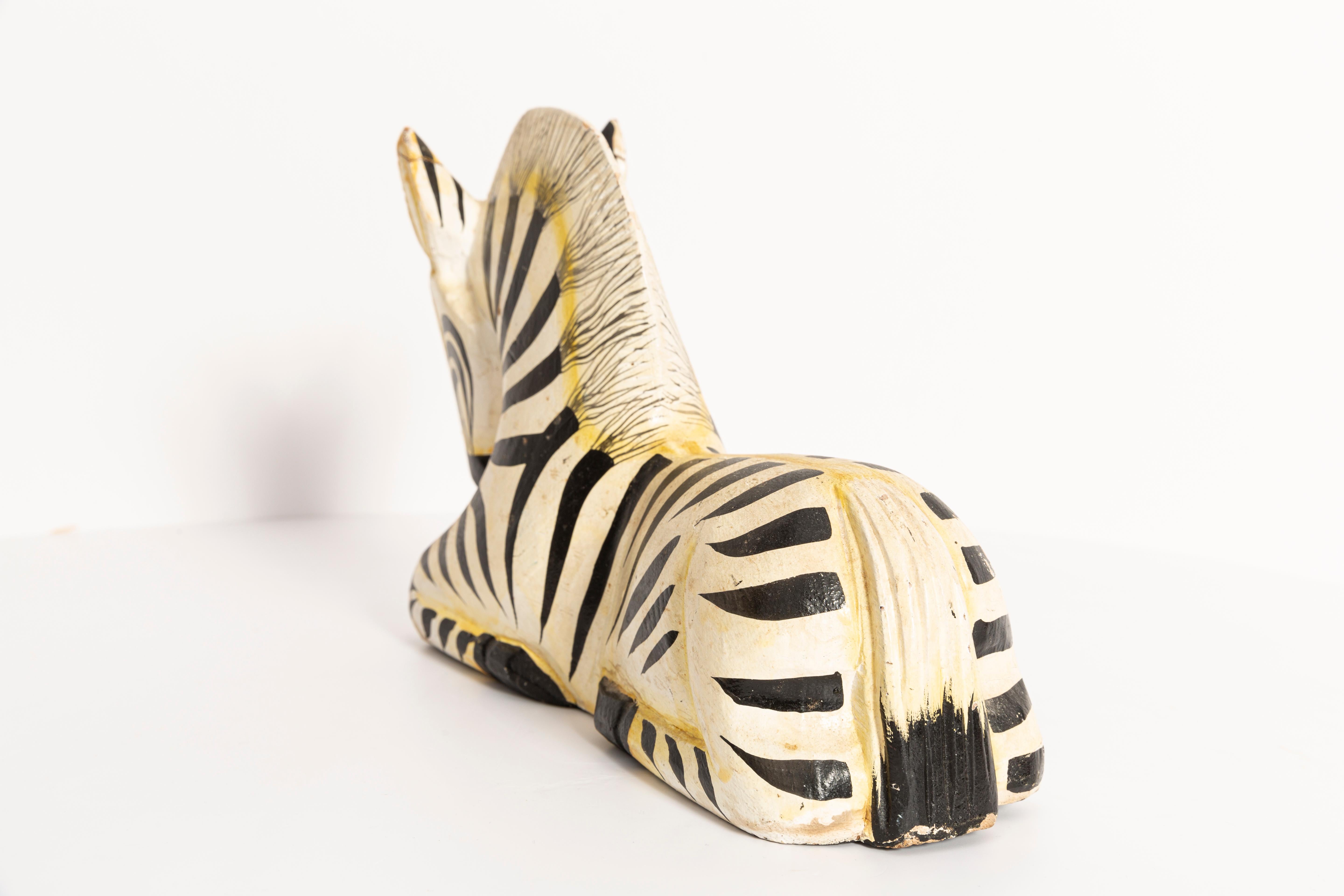 Mid-20th Century Medium Zebra Gypsum Sculpture, France, 1960s 3