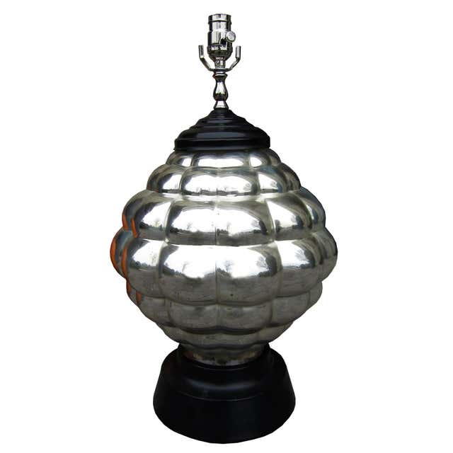Mid Century Mercury Glass Lamp For Sale at 1stdibs