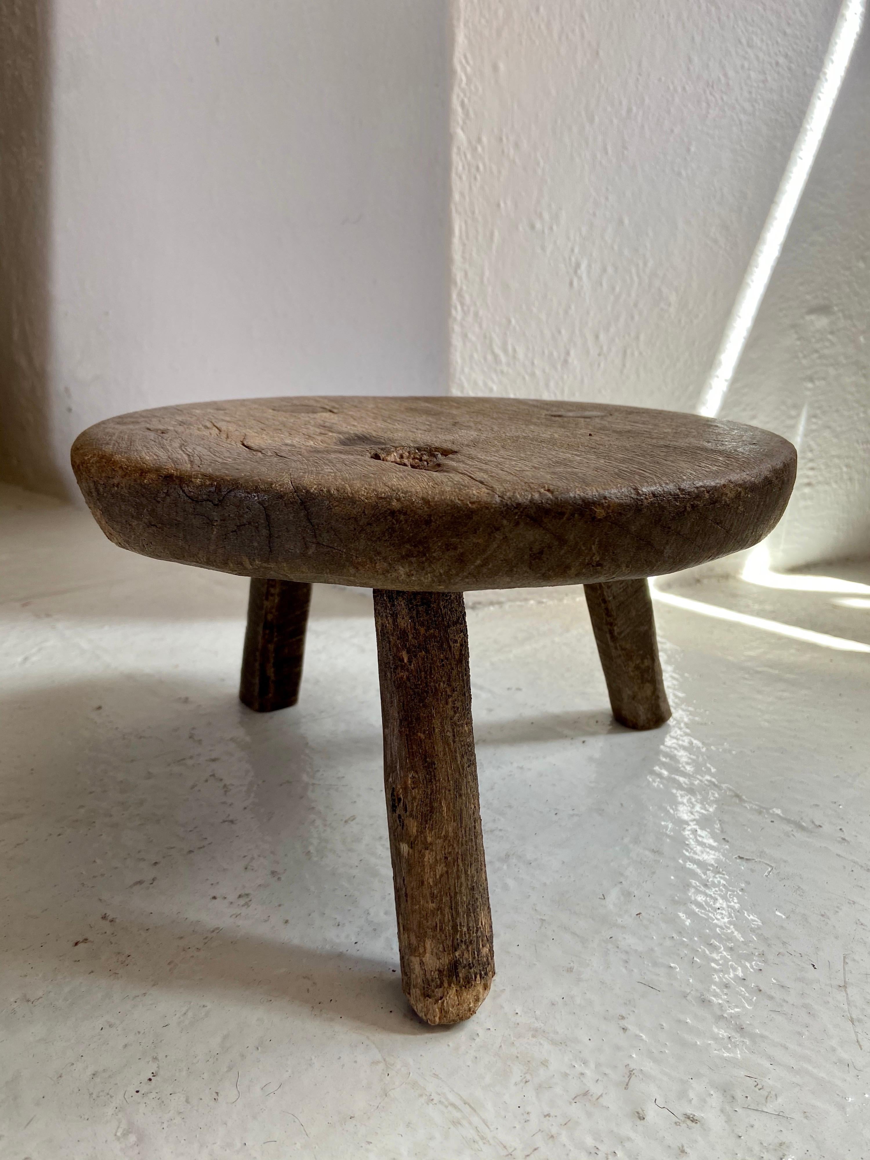 Mesquite mini stool from Guanajuato, Mexico.