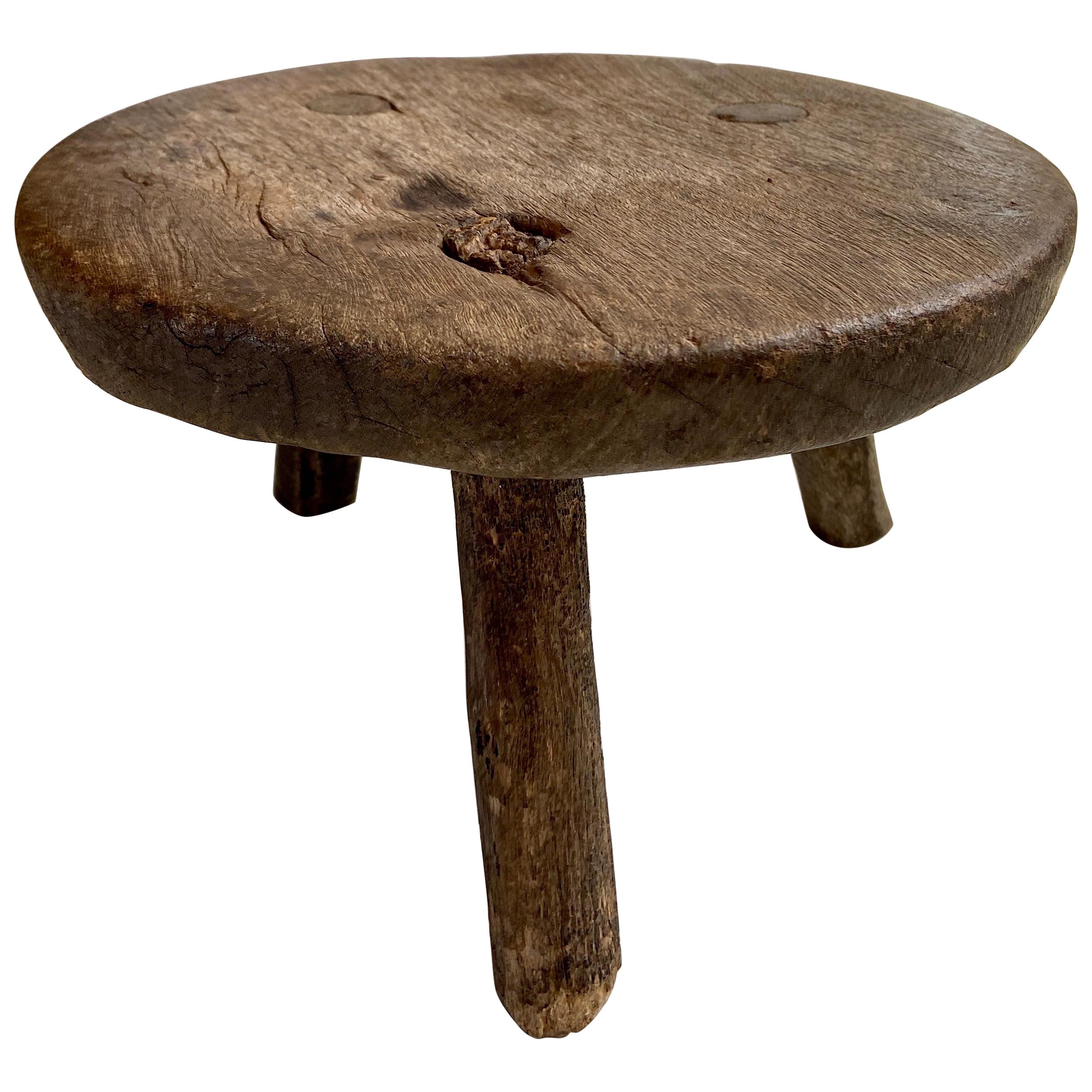 Mid-20th Century Mesquite Stool from Mexico