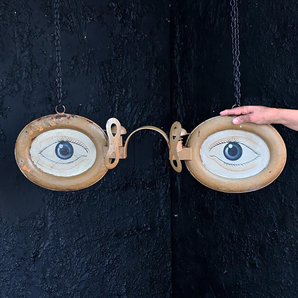 Mid-20th Century metal optical trade sign For Sale at 1stDibs