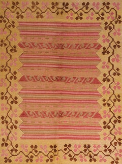 Mid 20th Century Mexican Flat Weave ( 4'7" x 6' - 140 x 183 )