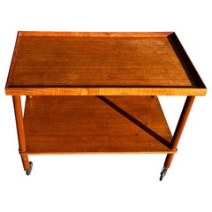 Carrito de bar danés de teca estilo Borge Mogensen de mediados del siglo XX