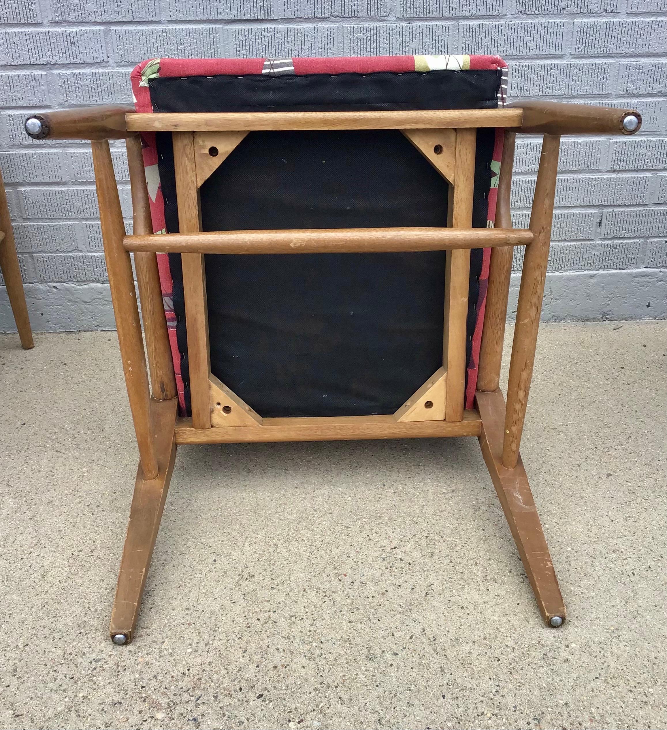 20ième siècle Mid 20th Century Mid Century Dining Chairs by John Keal, Set of 4 en vente