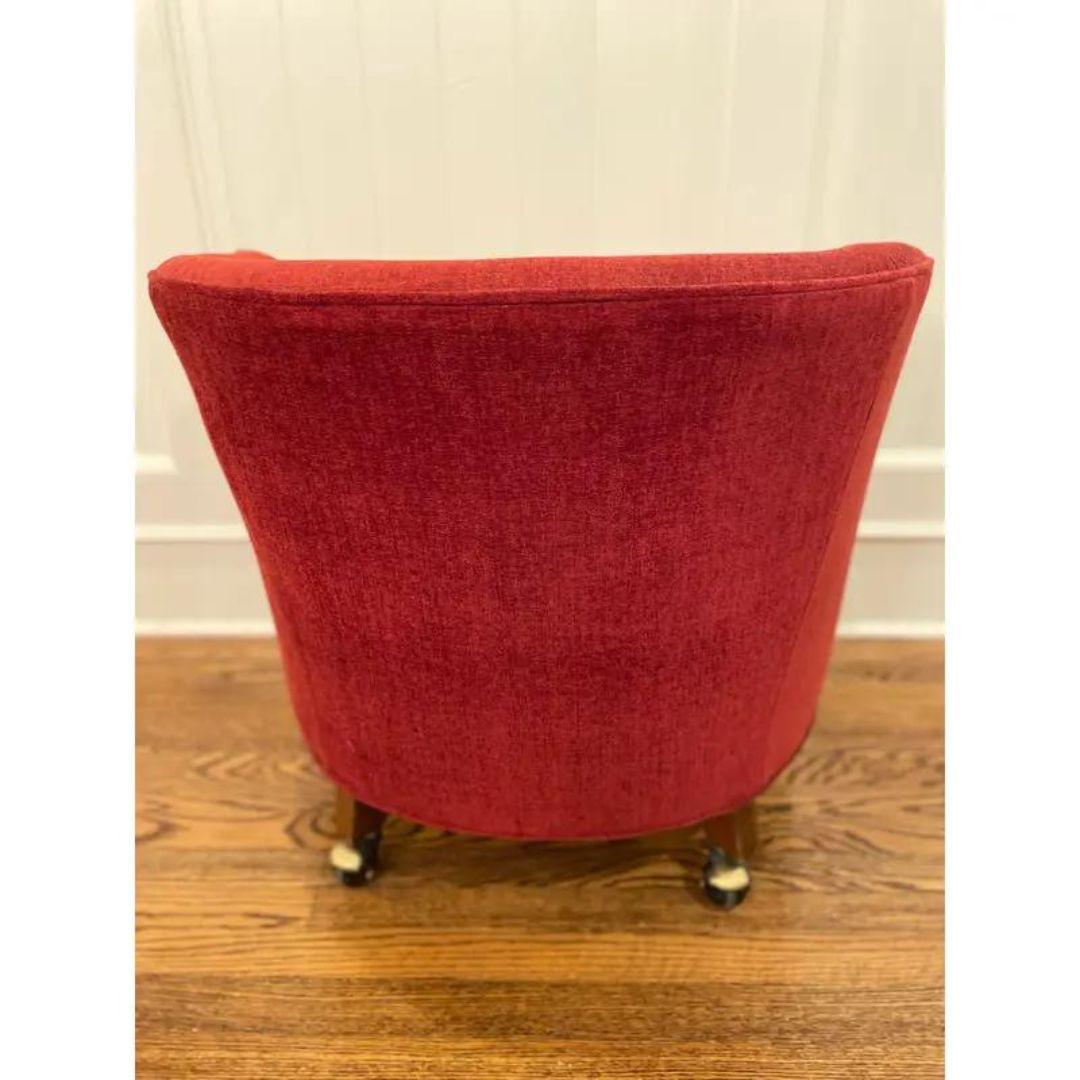 Mid 20th Century Mid-Century Milo Baughman Style Barrel Back Chair For Sale 4