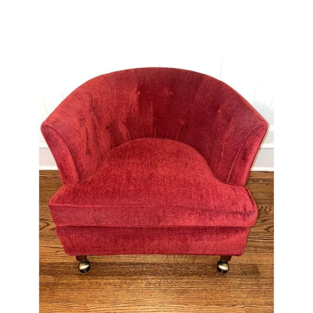 Mid 20th Century Mid-Century Milo Baughman Style Barrel Back Chair For Sale 6
