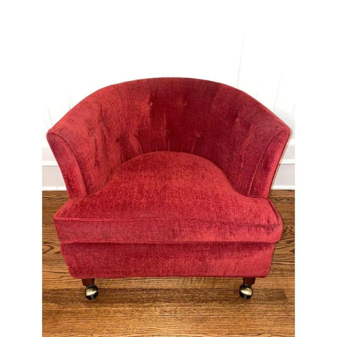 Mid 20th Century Mid-Century Milo Baughman Style Barrel Back Chair For Sale 2