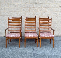 Mid 20th Century Mid Century Modern Ladder Back Dining Chairs - set of 6