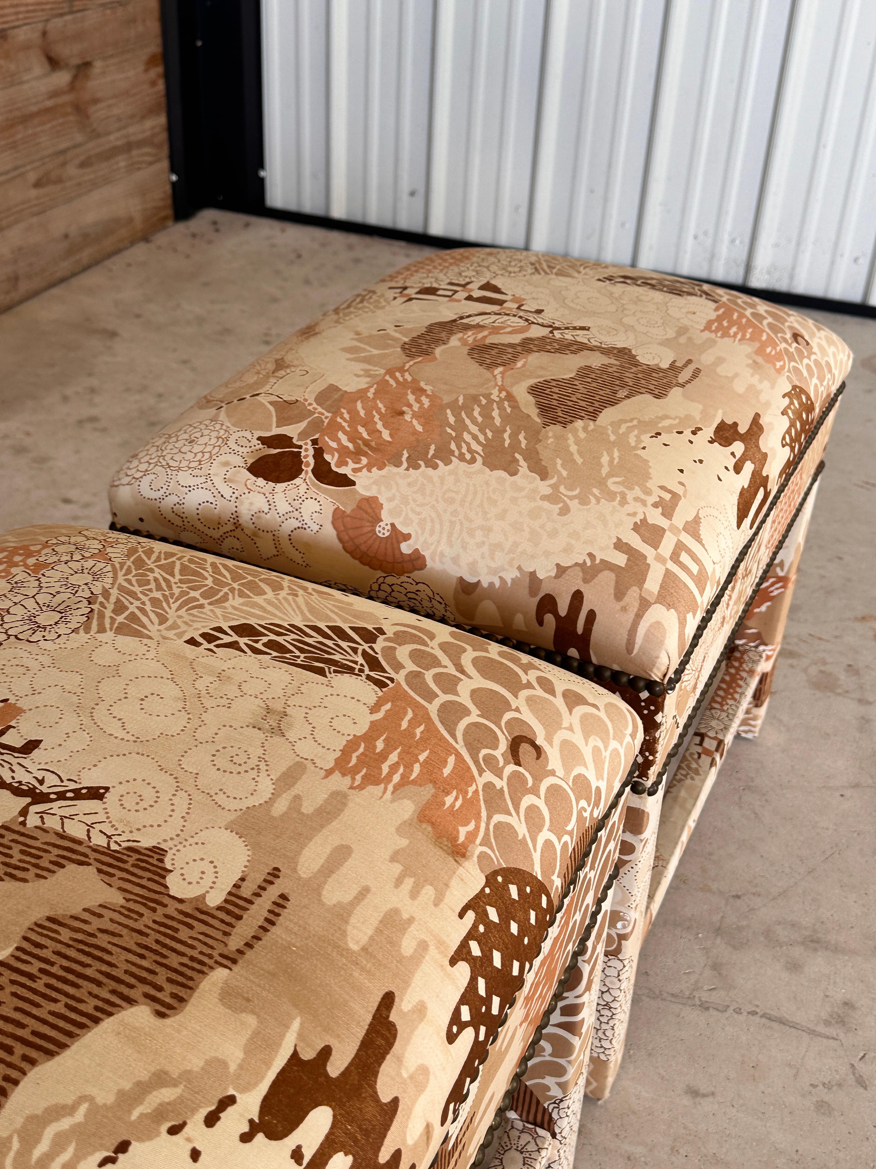 Mid-20th Century Milo Baughman Style Parsons Style Benches-Pair 8